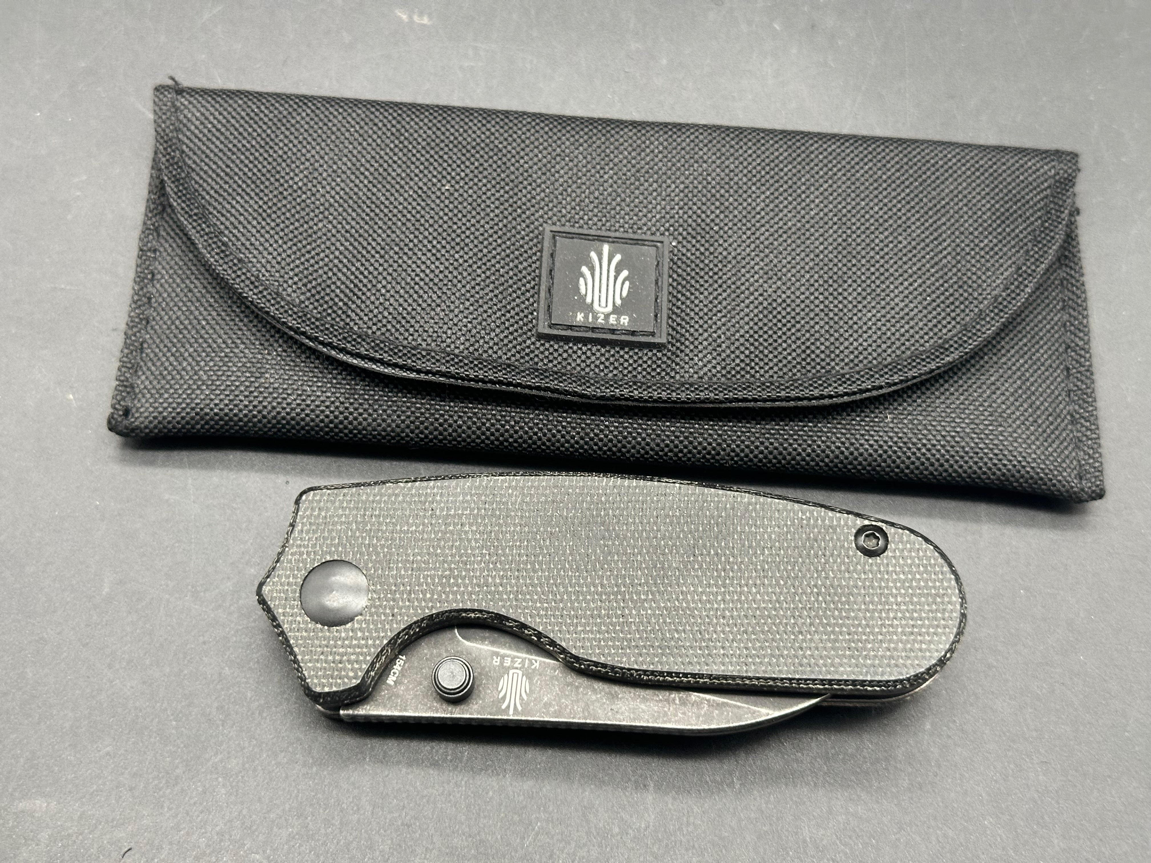 Kizer Towser S - 154CM Steel Black Micarta