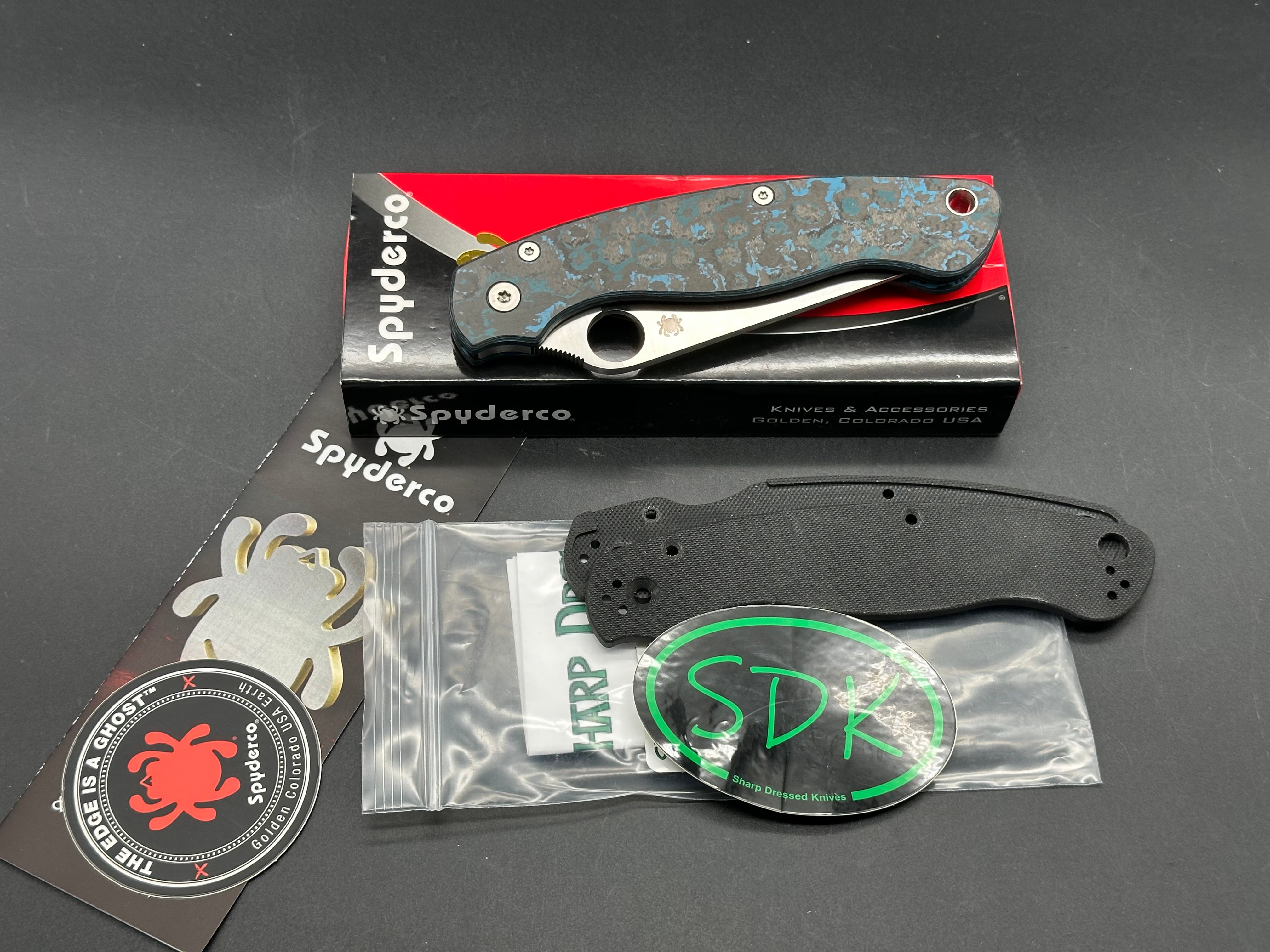 Spyderco Military 2 Compression Lock Knife Arctic Storm CF (4" Satin S30V)