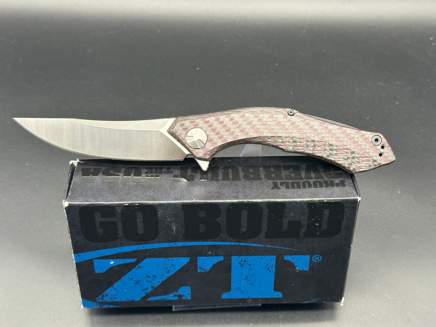 Zero Tolerance Sinkevich 0462 Flipper Knife Red Carbon Fiber