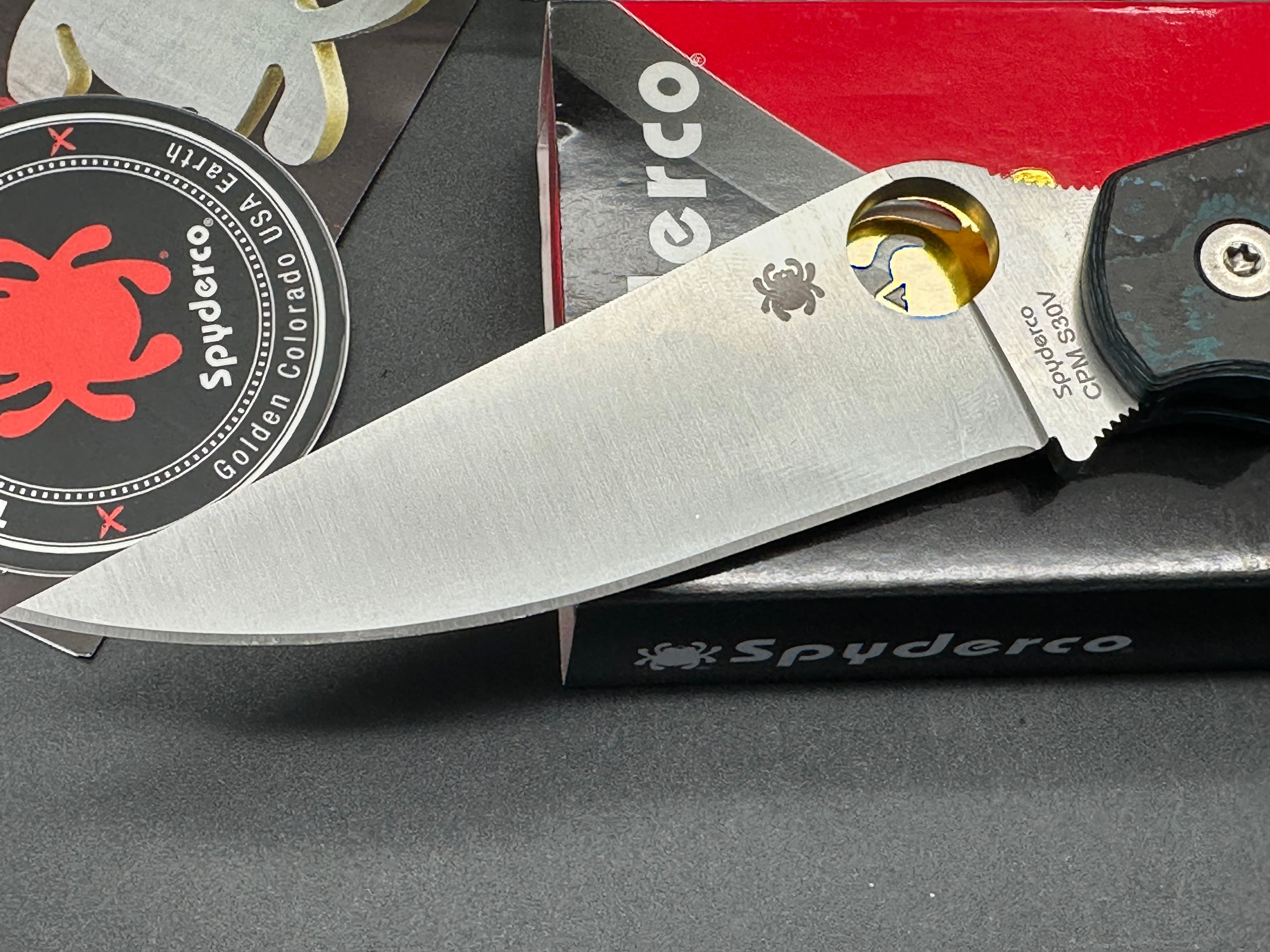 Spyderco Military 2 Compression Lock Knife Arctic Storm CF (4" Satin S30V)