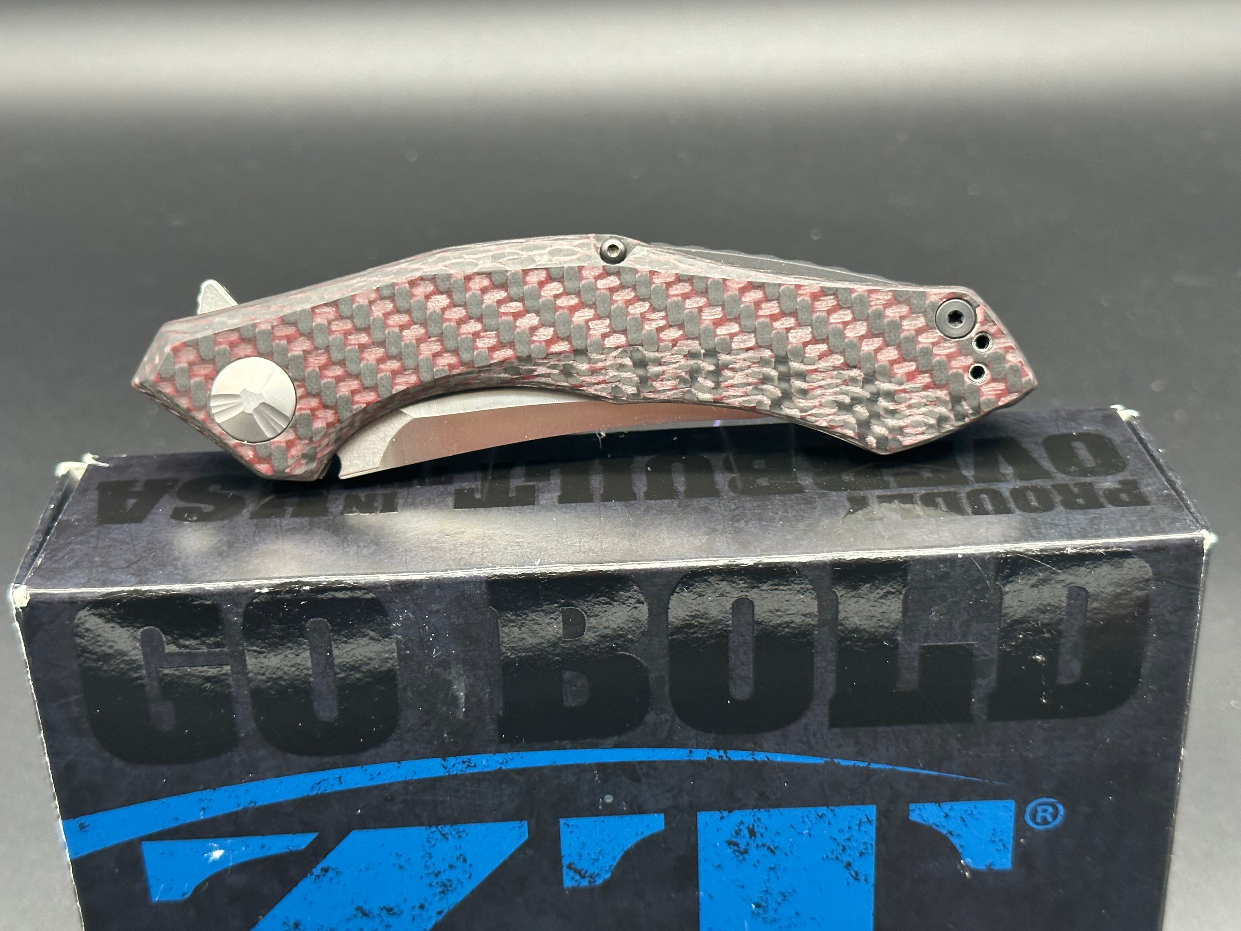Zero Tolerance Sinkevich 0462 Flipper Knife Red Carbon Fiber