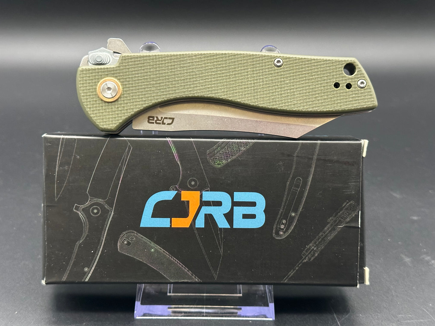 CJRB Kicker Recoil-Lock Knife Green G-10