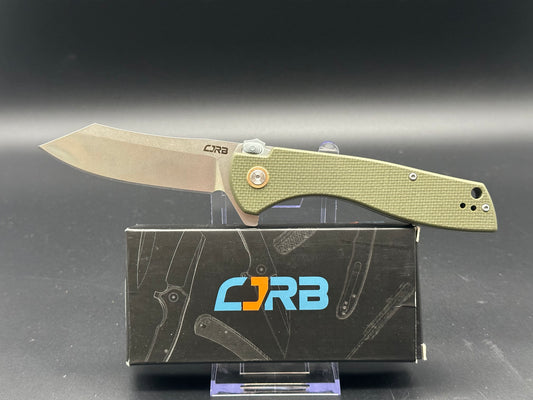 CJRB Kicker Recoil-Lock Knife Green G-10