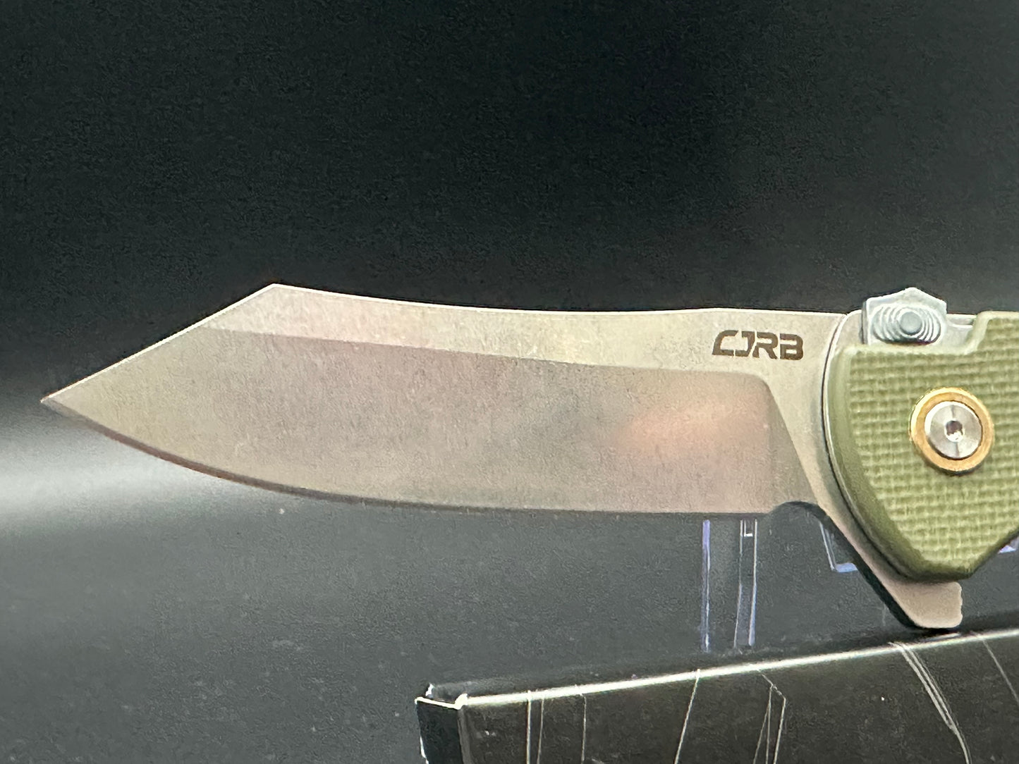 CJRB Kicker Recoil-Lock Knife Green G-10