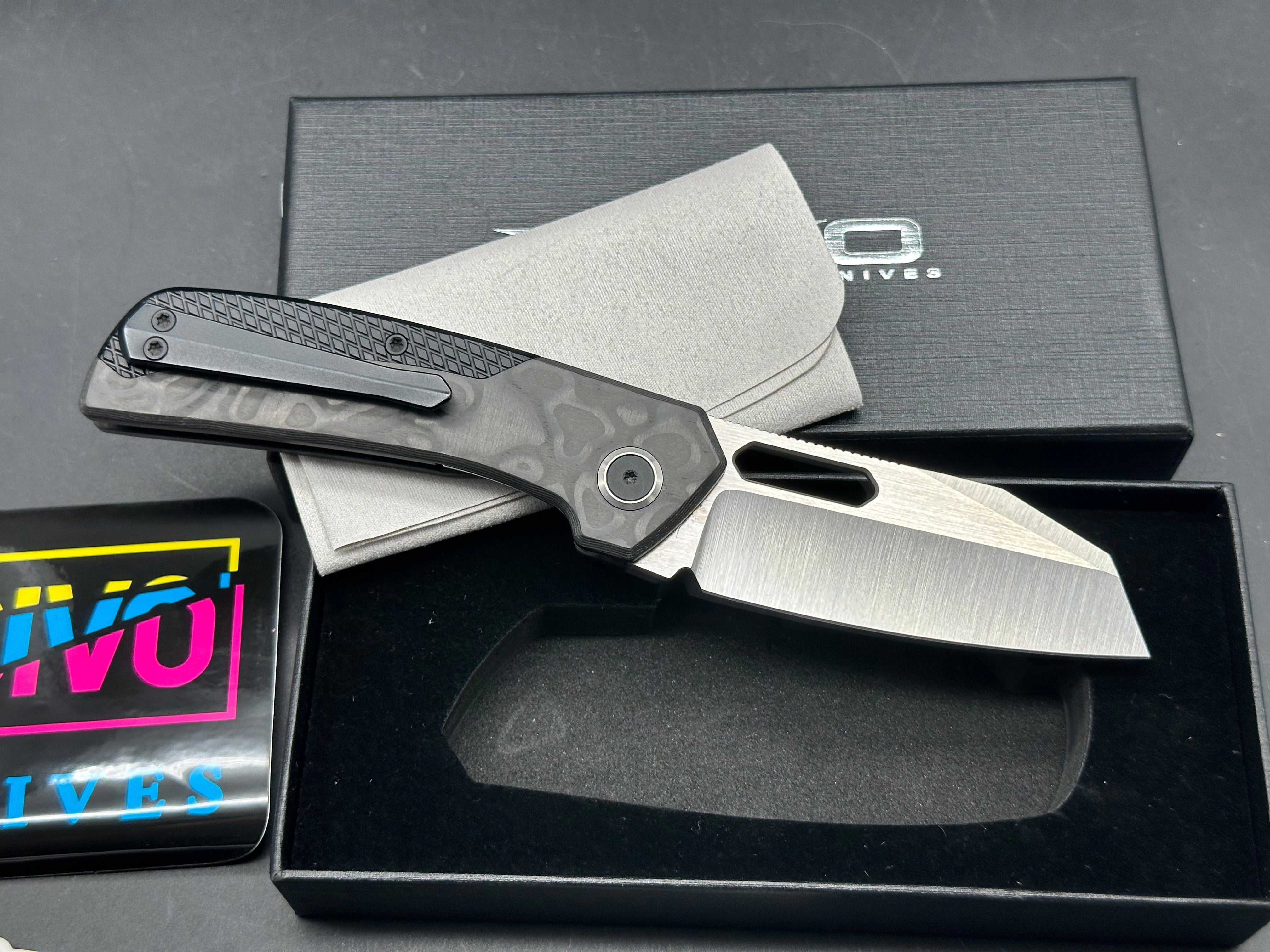 Divo Fireball Camo carbon scales w/S90V blade