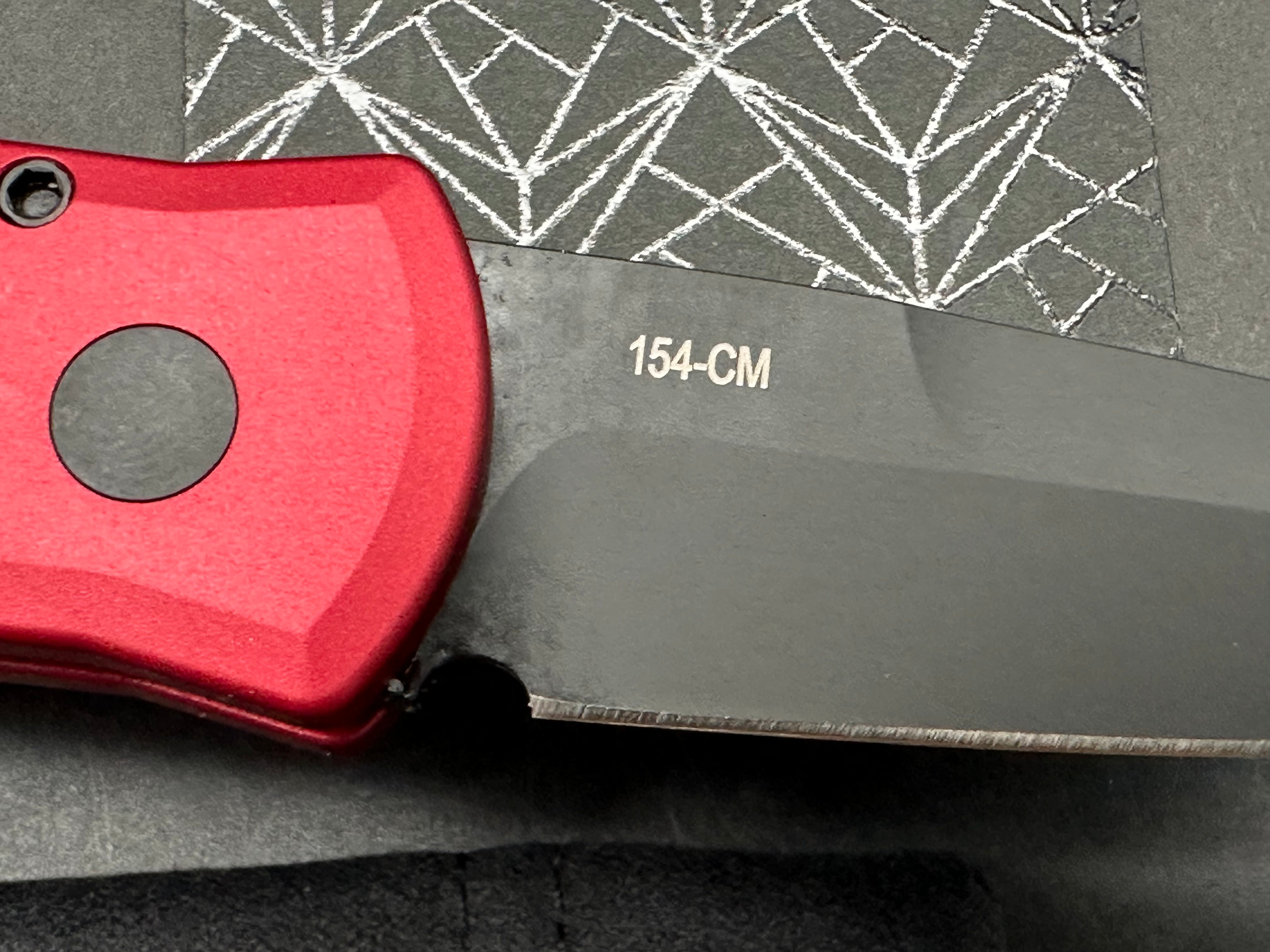 ProTech Godson Automatic Knife Red Aluminum (3.15" Black)