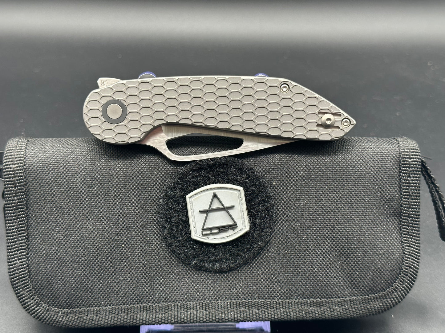 Luft Concepts AVNT Liner Lock Knife Textured Titanium & Zirconium