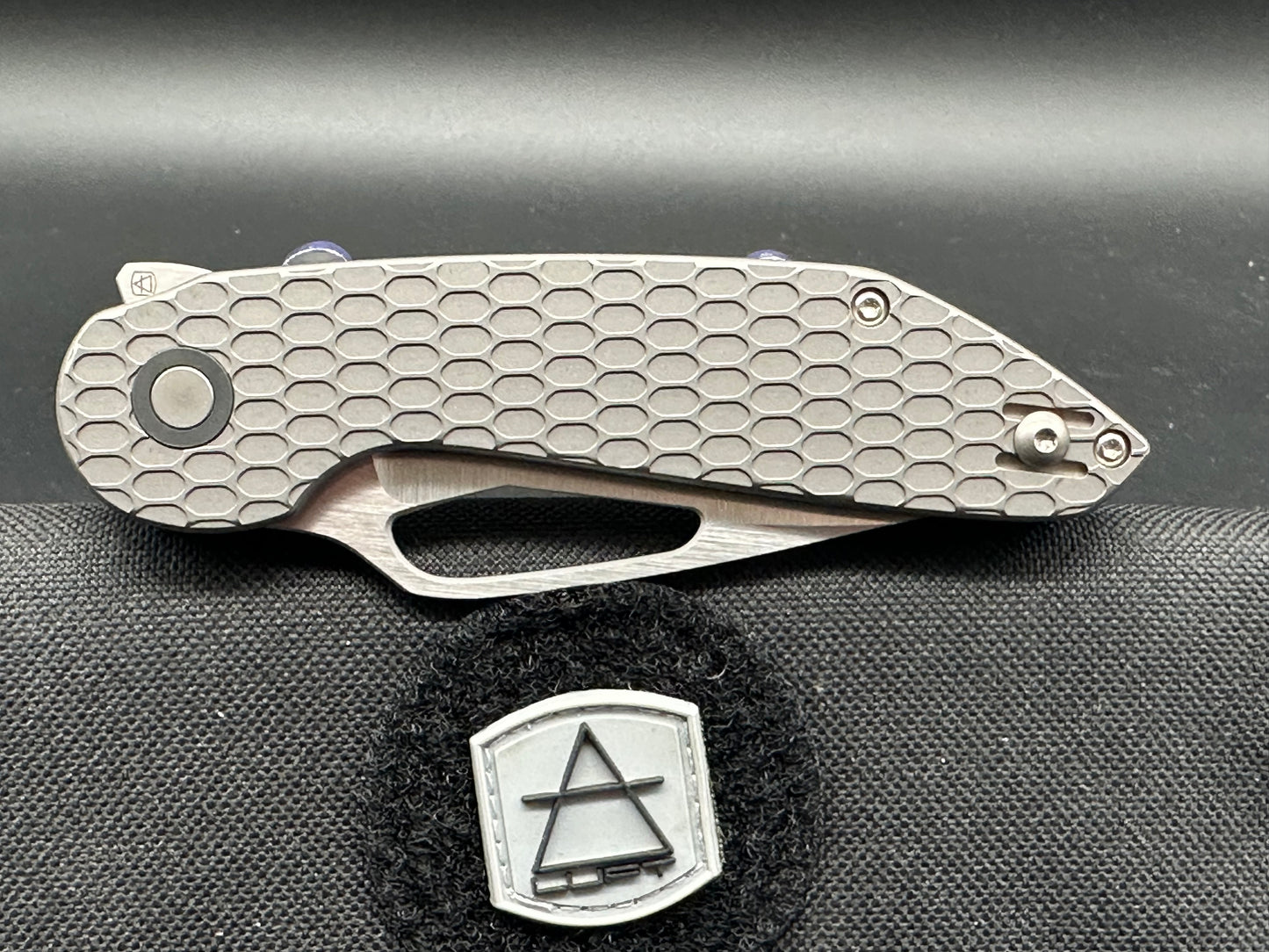 Luft Concepts AVNT Liner Lock Knife Textured Titanium & Zirconium