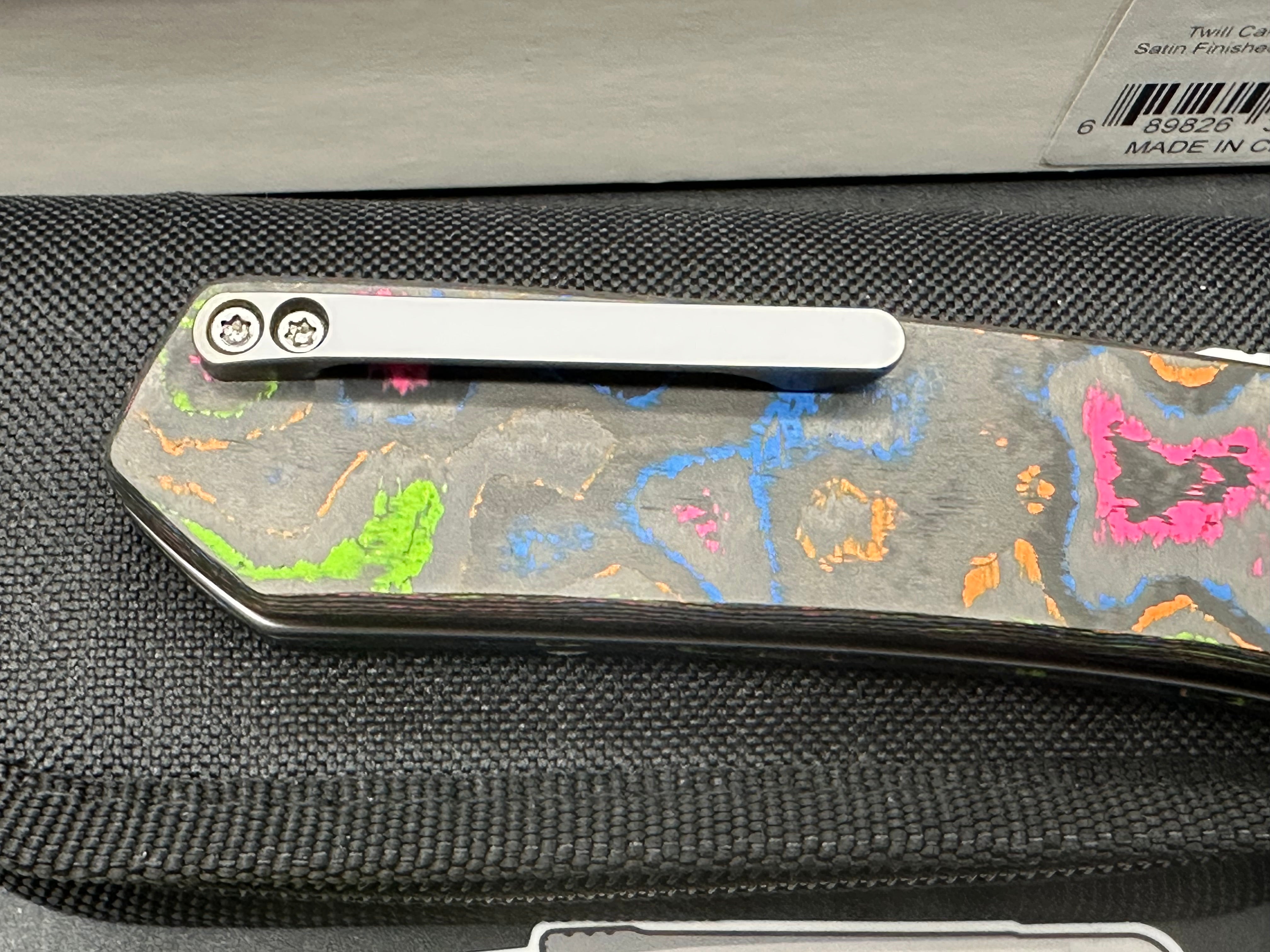 Civivi Vision FG - LNIB - Knifecenter exclusive in S35VN - custom 80's camo carbon scales & Skiff bearings