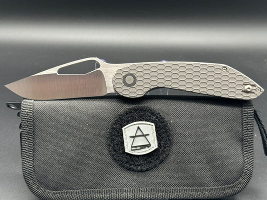 Luft Concepts AVNT Liner Lock Knife Textured Titanium & Zirconium