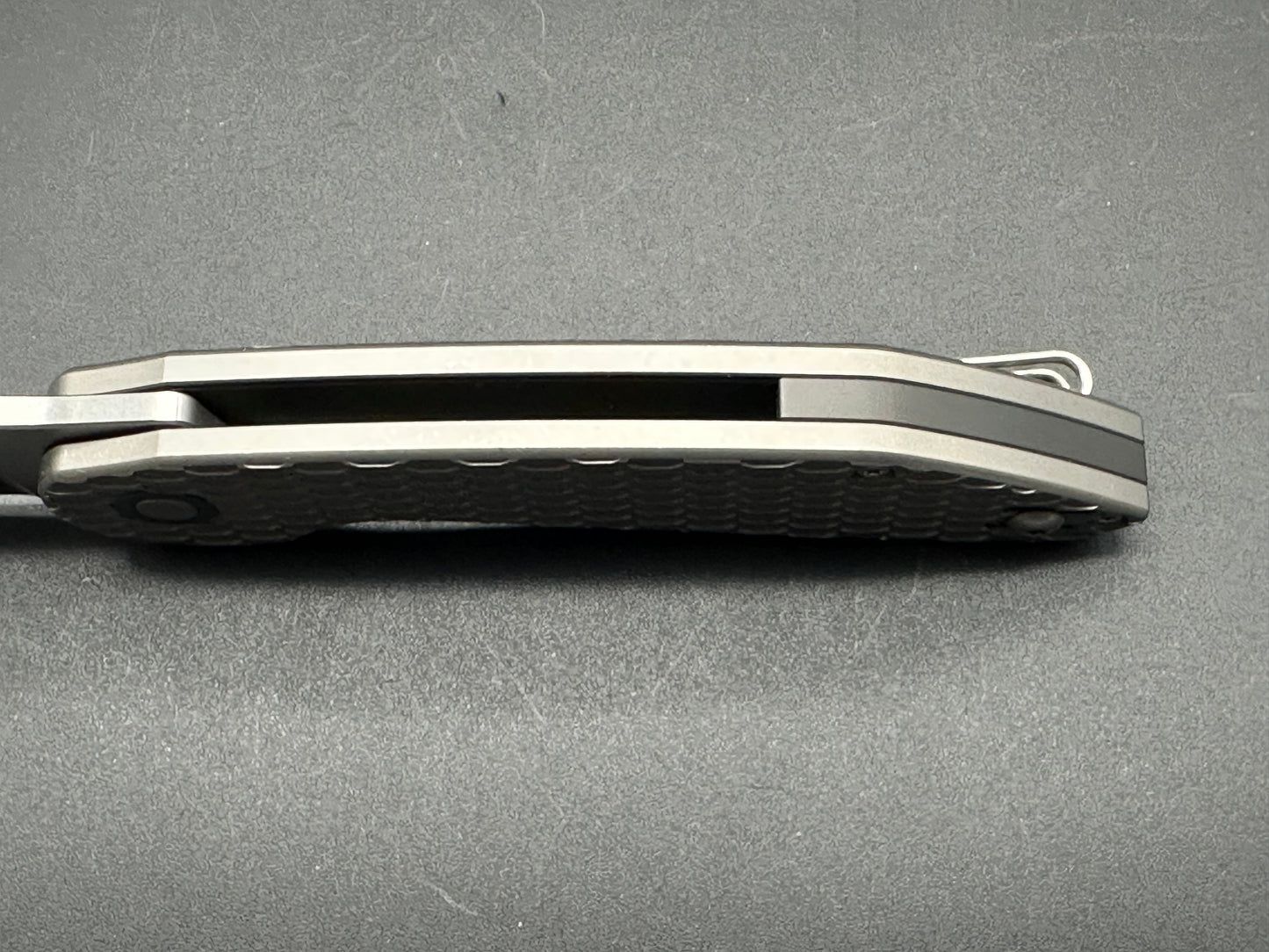 Luft Concepts AVNT Liner Lock Knife Textured Titanium & Zirconium