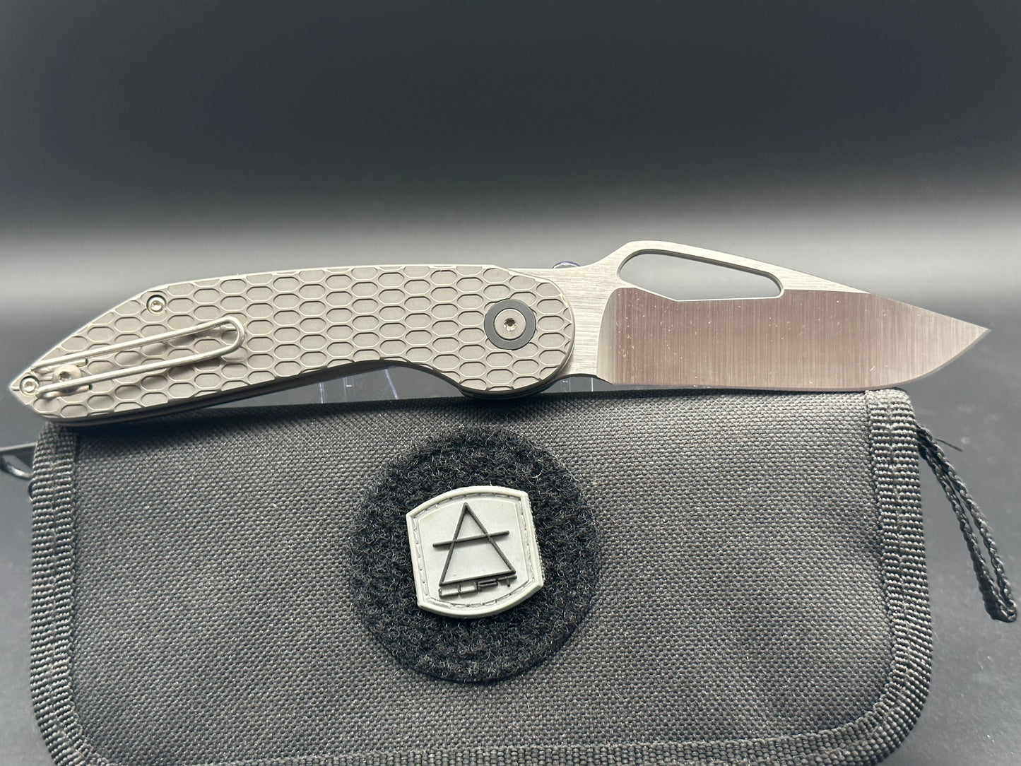 Luft Concepts AVNT Liner Lock Knife Textured Titanium & Zirconium