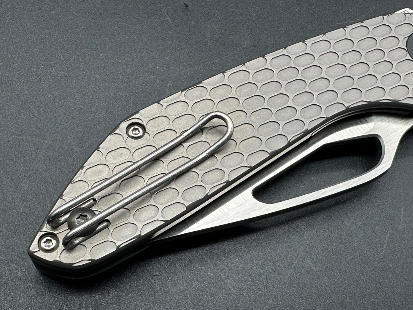 Luft Concepts AVNT Liner Lock Knife Textured Titanium & Zirconium