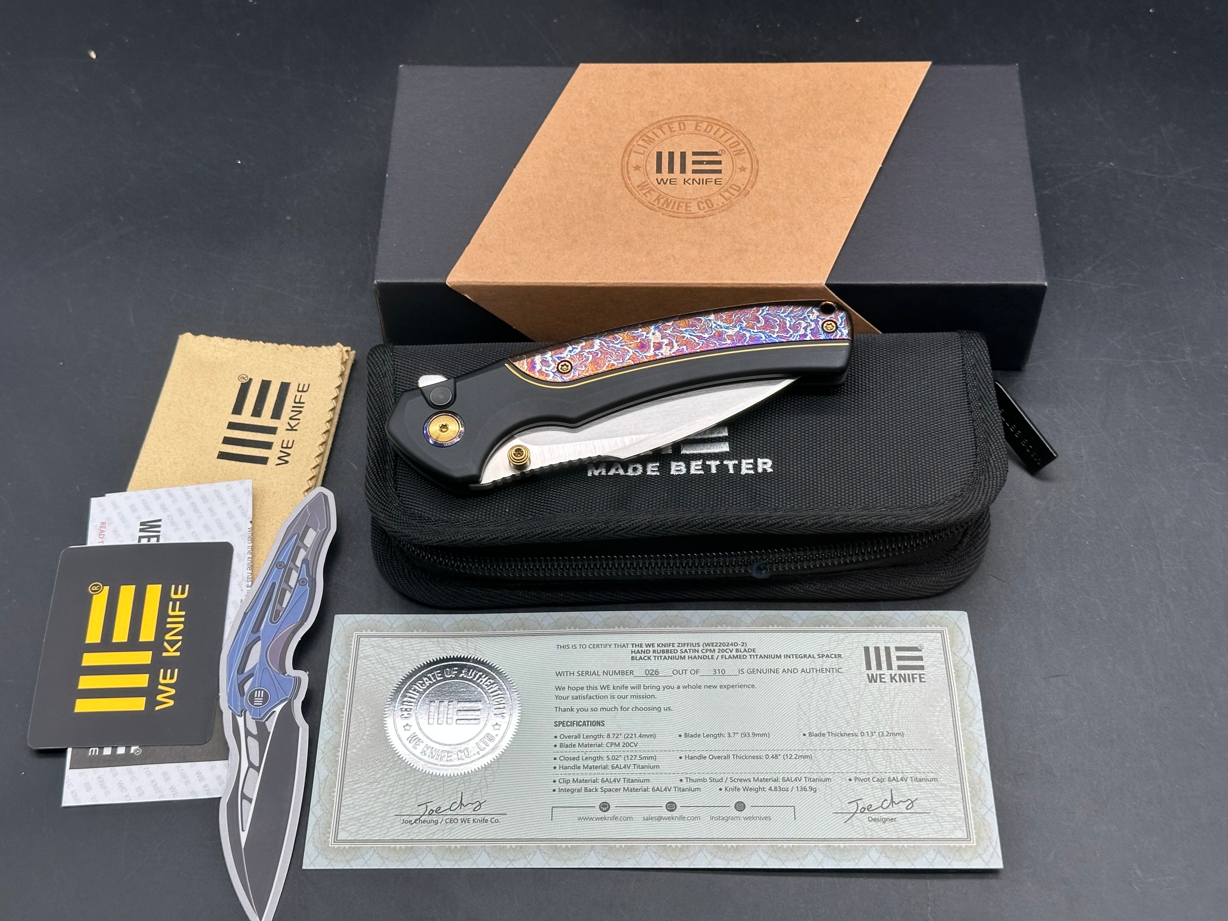 We Knife Limited Edition Ziffius #26/310