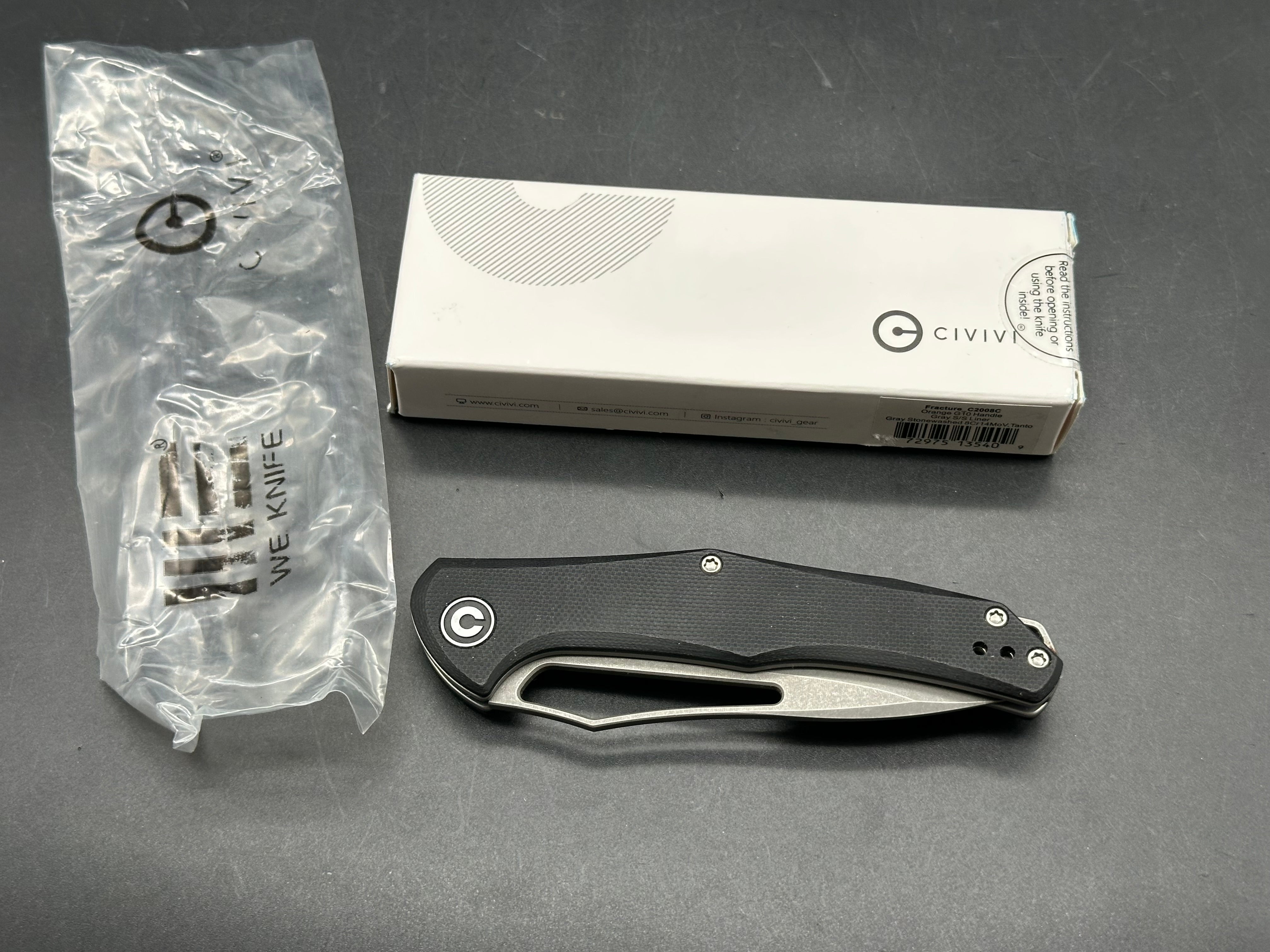 Civivi Fracture Black G10 slip joint