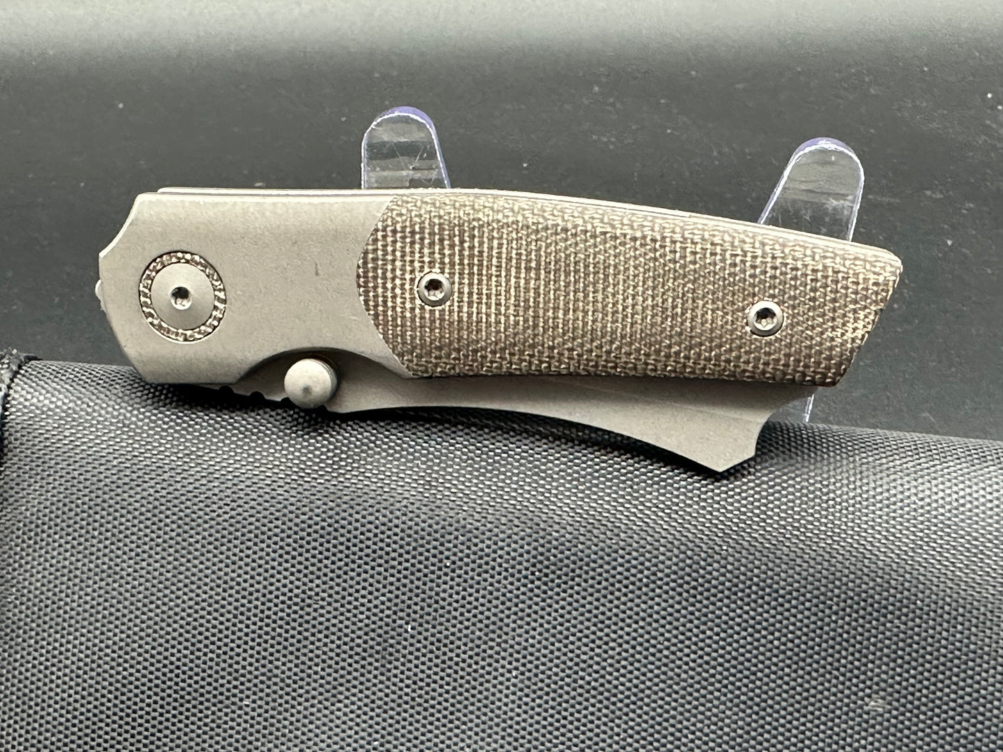 Berg blades Mini Barber Green micarta