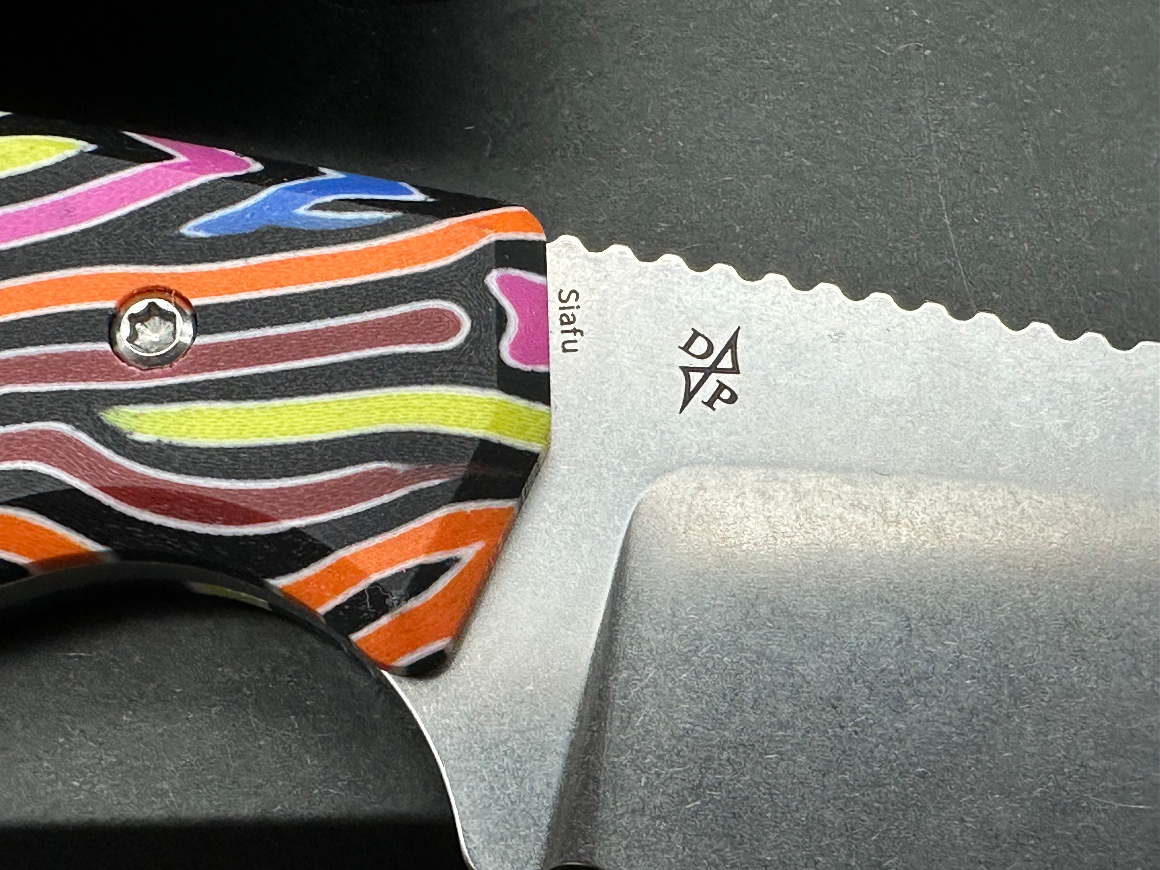 KANSEPT SIAFU | FIXED BLADE | 2.41" D2 BLADE | ARCADE PATTERN G-MASCUS | DIRK PINKERTON DESIGN