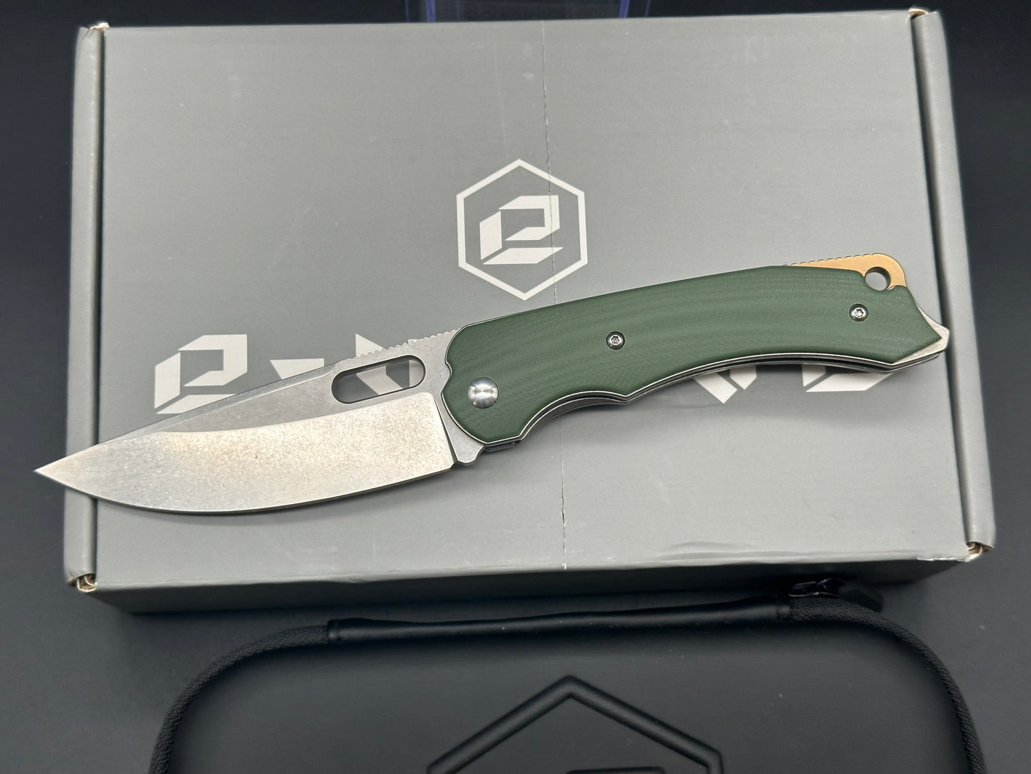 BRS E-Volve Navajo Liner Lock Knife Green G10 (3.5" Stonewash)