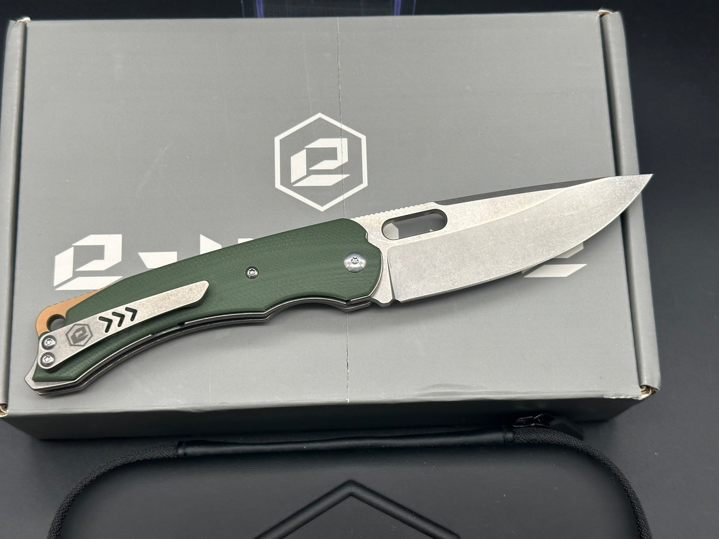 BRS E-Volve Navajo Liner Lock Knife Green G10 (3.5" Stonewash)