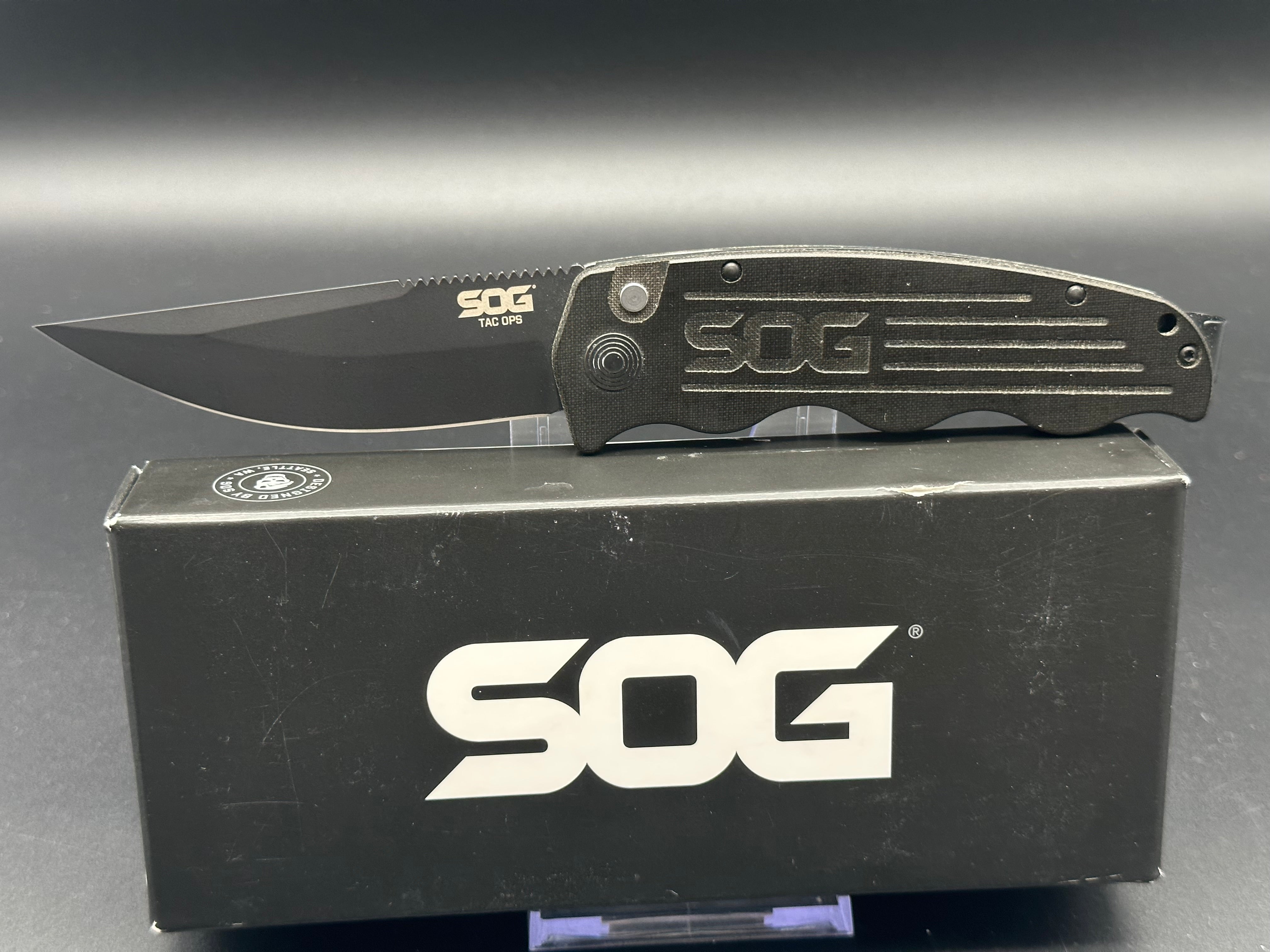 SOG TO1011-BX TAC OPS black Tini Micarta