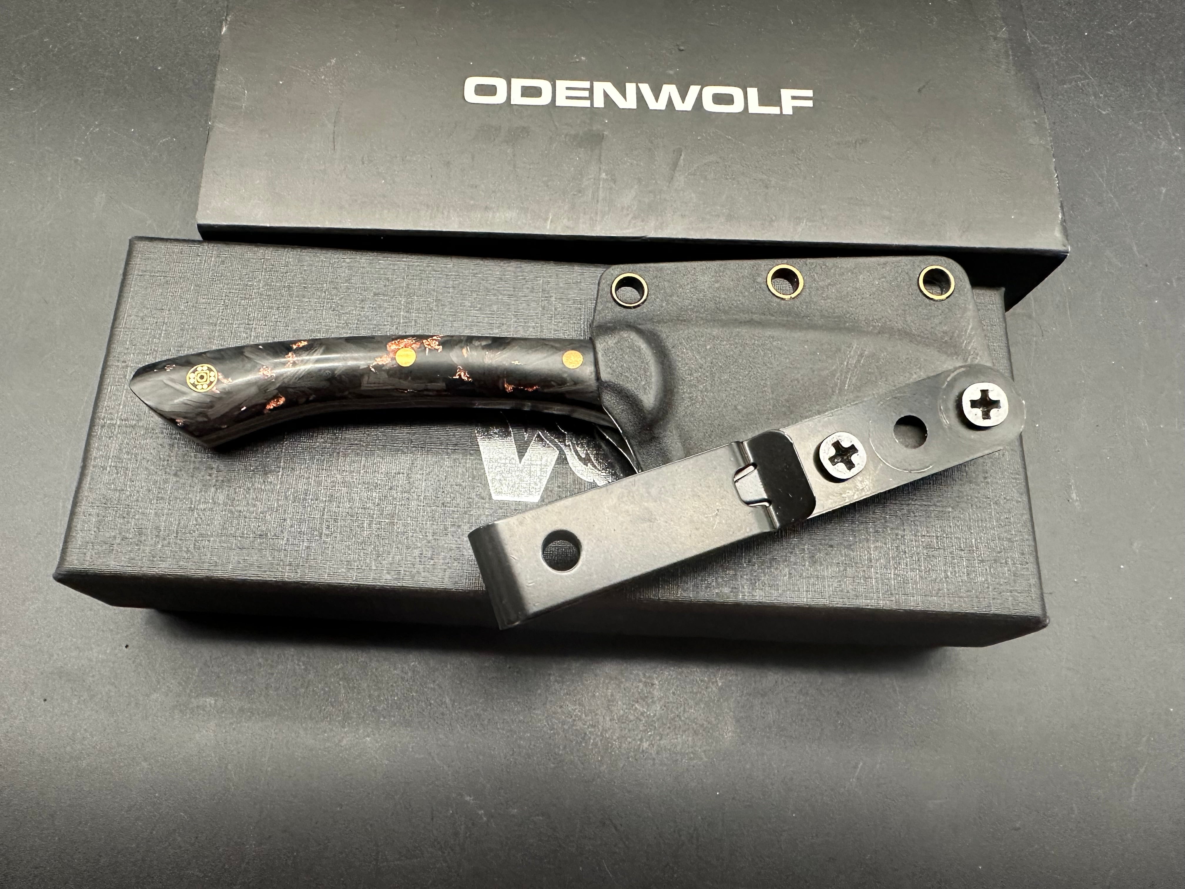 Raymond Roberts of Royalty Rings Co. Kiradashi Bakers Forge Damascus steel with copper and 80CRV2 core