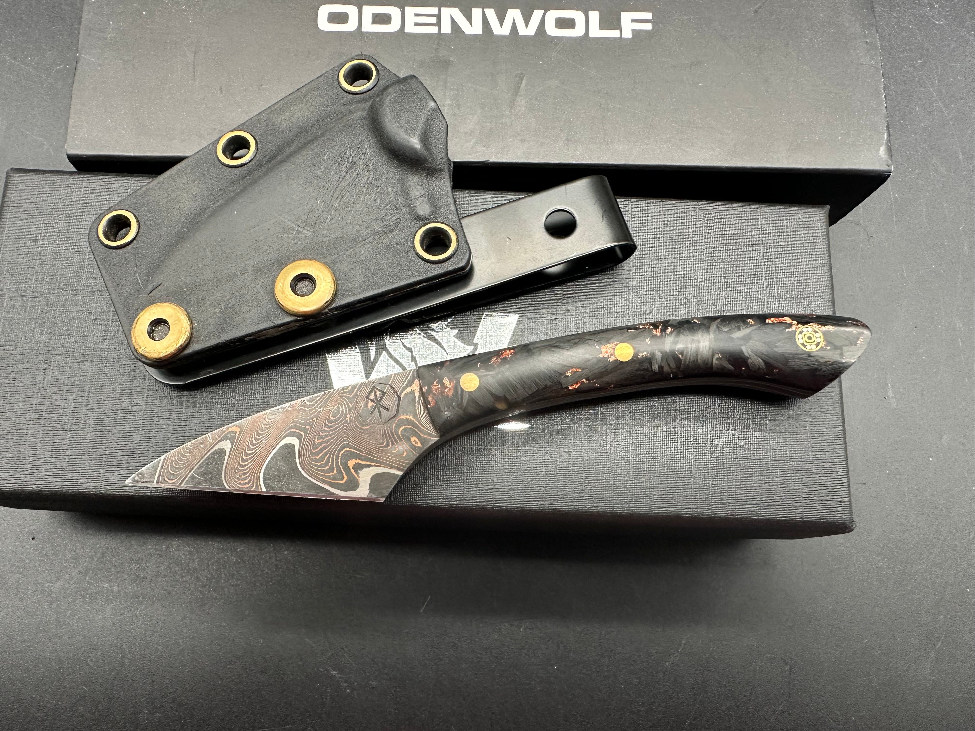 Raymond Roberts of Royalty Rings Co. Kiradashi Bakers Forge Damascus steel with copper and 80CRV2 core