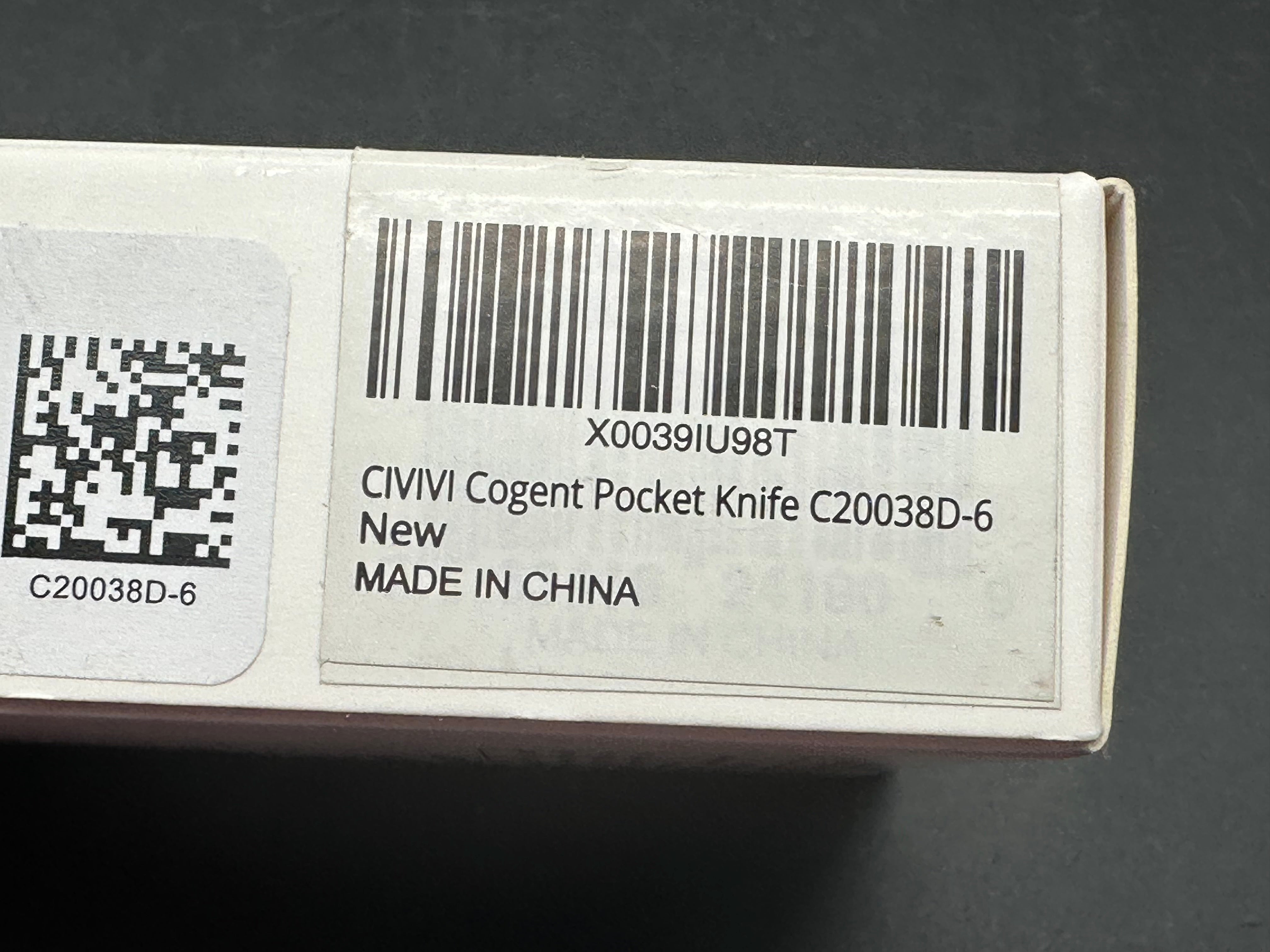 CIVIVI COGENT FOLDING KNIFE BROWN MICARTA HANDLE 14C28N CLIP POINT PLAIN EDGE SILVER BEAD BLAST FINISH