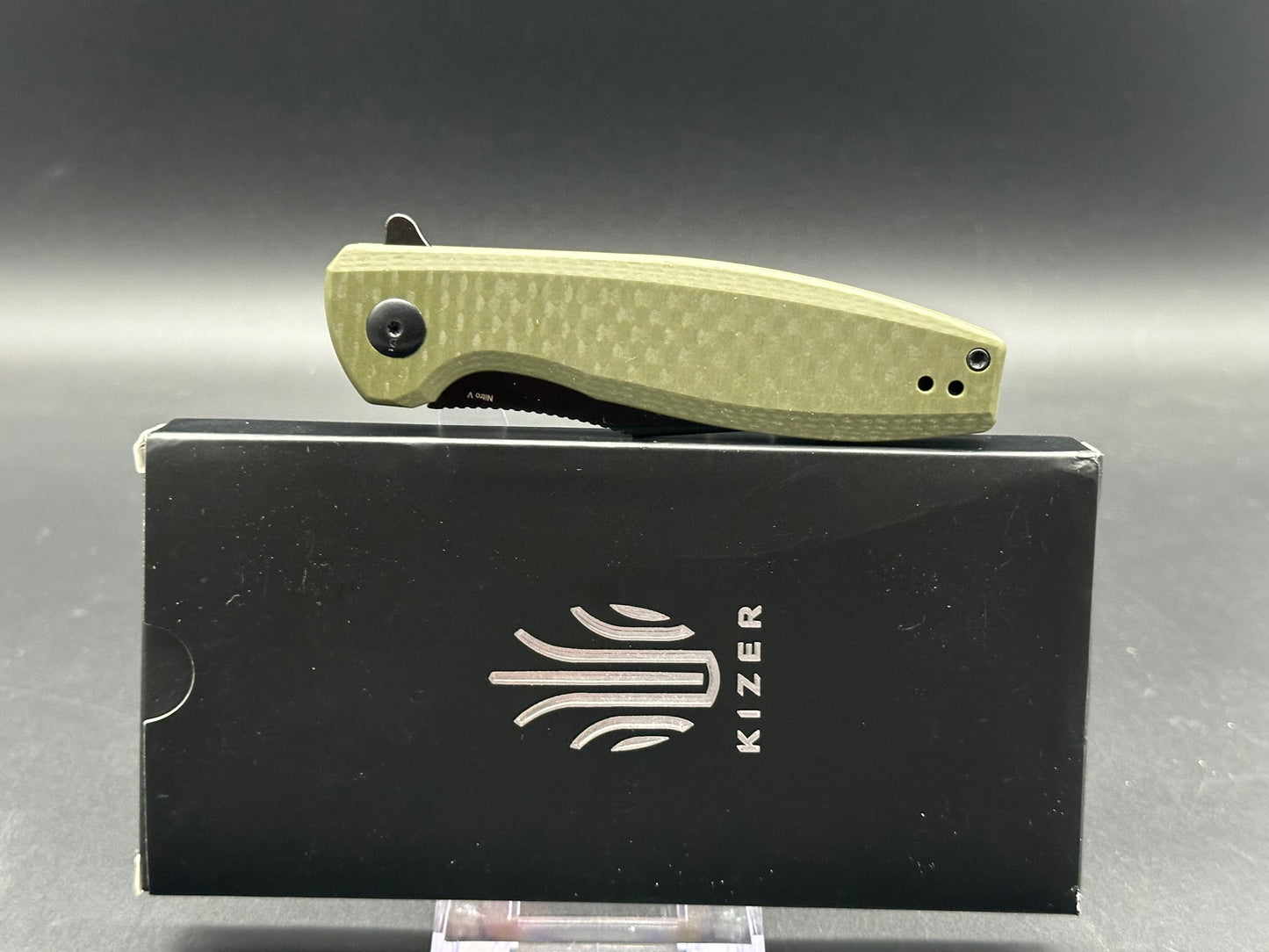 Kizer Crocodile NitroV Blade Liner Lock G10 Handle V4716M1 (3.45" Black)