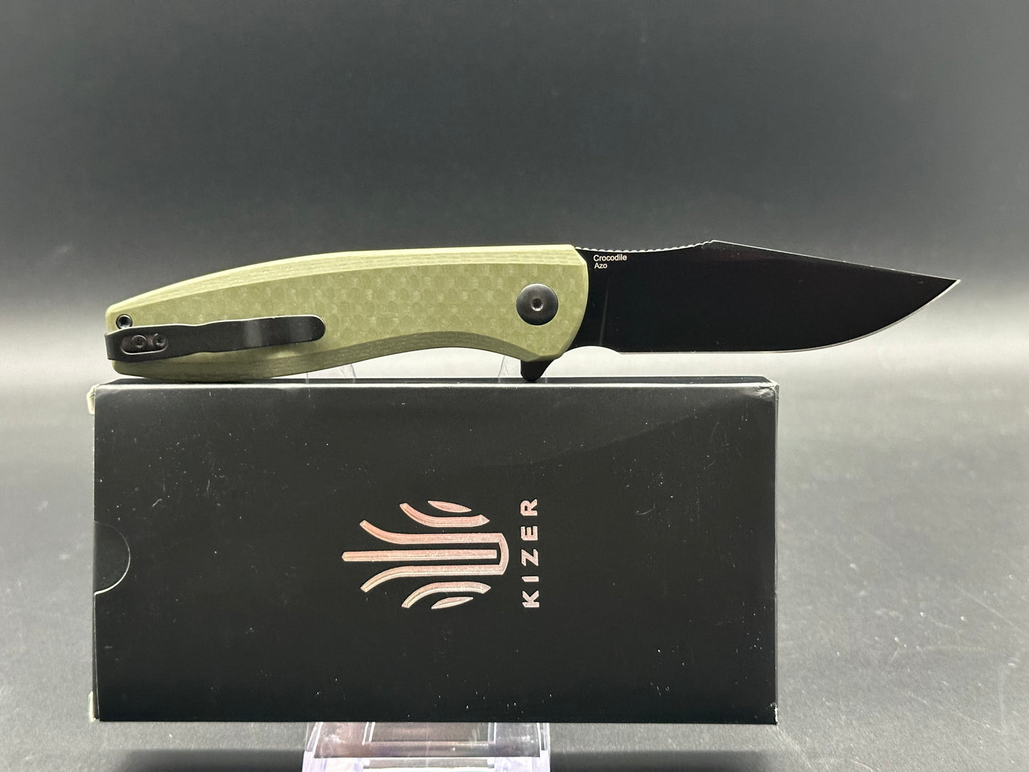 Kizer Crocodile NitroV Blade Liner Lock G10 Handle V4716M1 (3.45" Black)