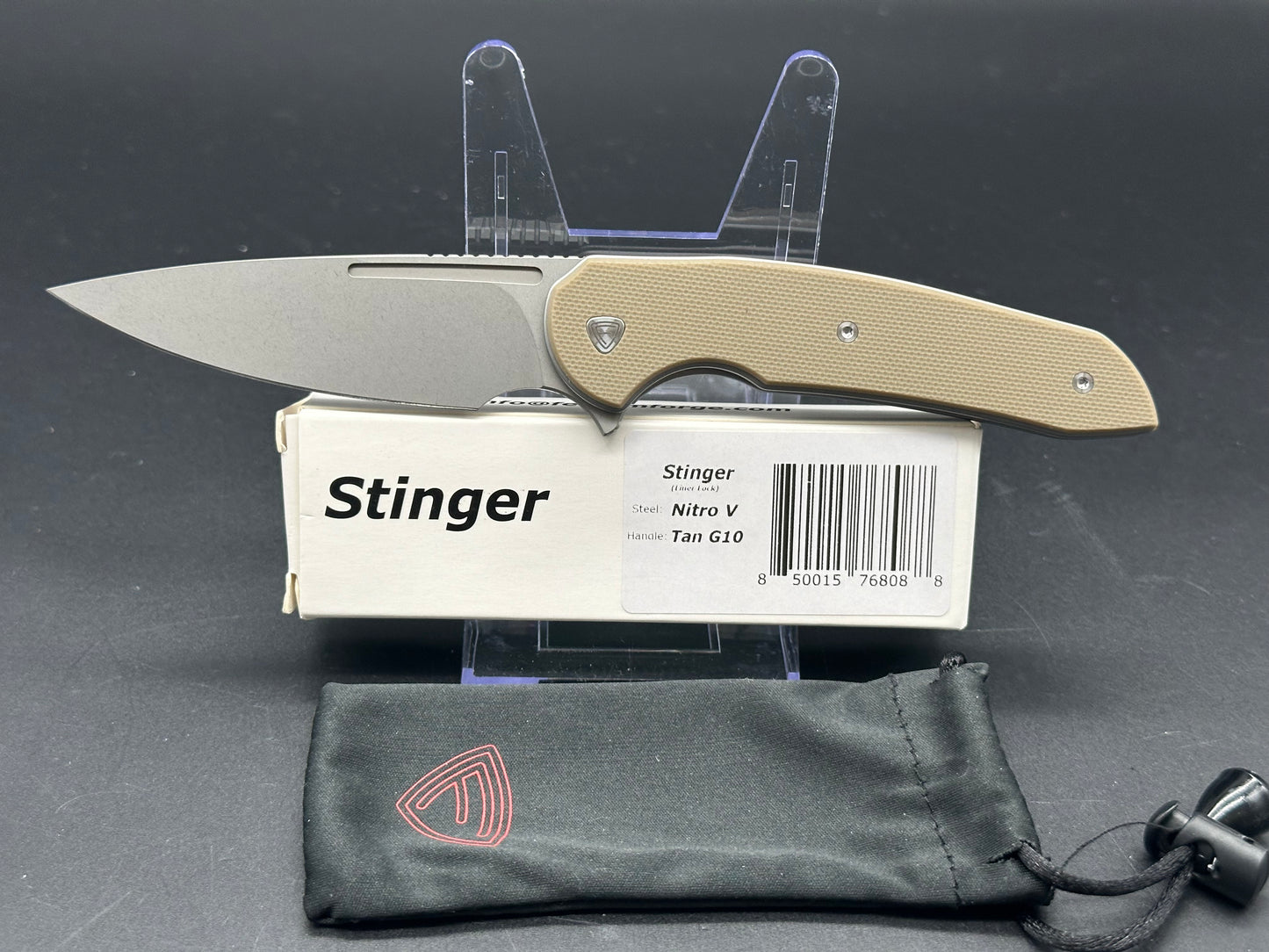 Ferrum Forge Knife Works Stinger Liner Lock Knife Tan G-10 (3.25" SW)