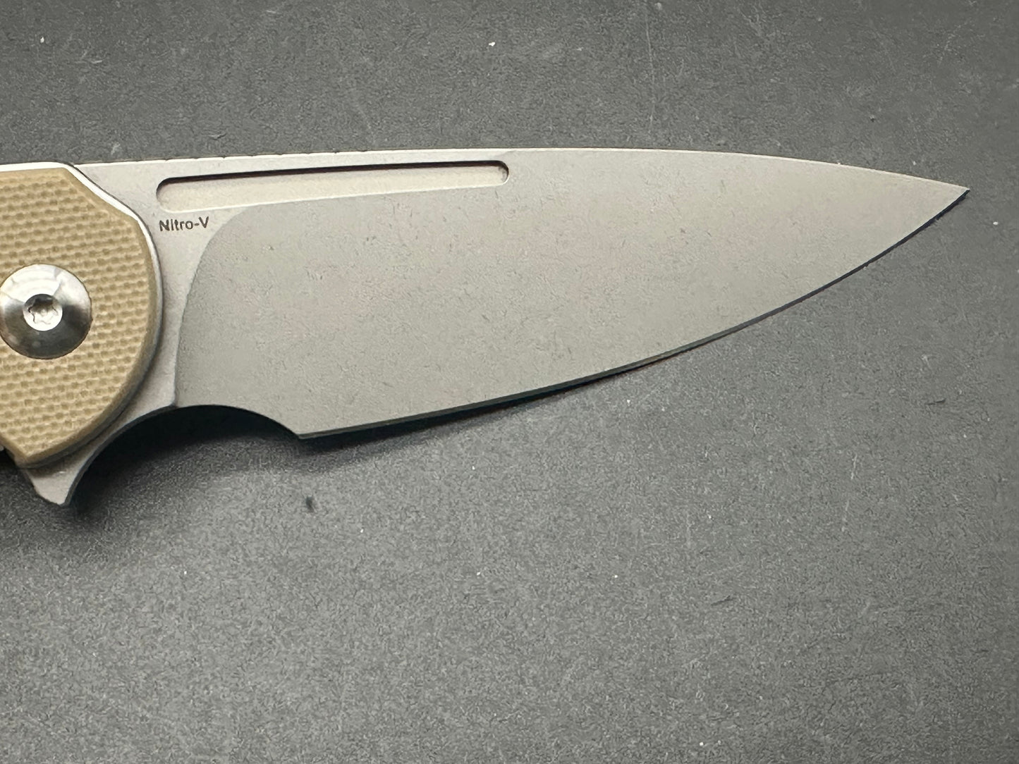 Ferrum Forge Knife Works Stinger Liner Lock Knife Tan G-10 (3.25" SW)