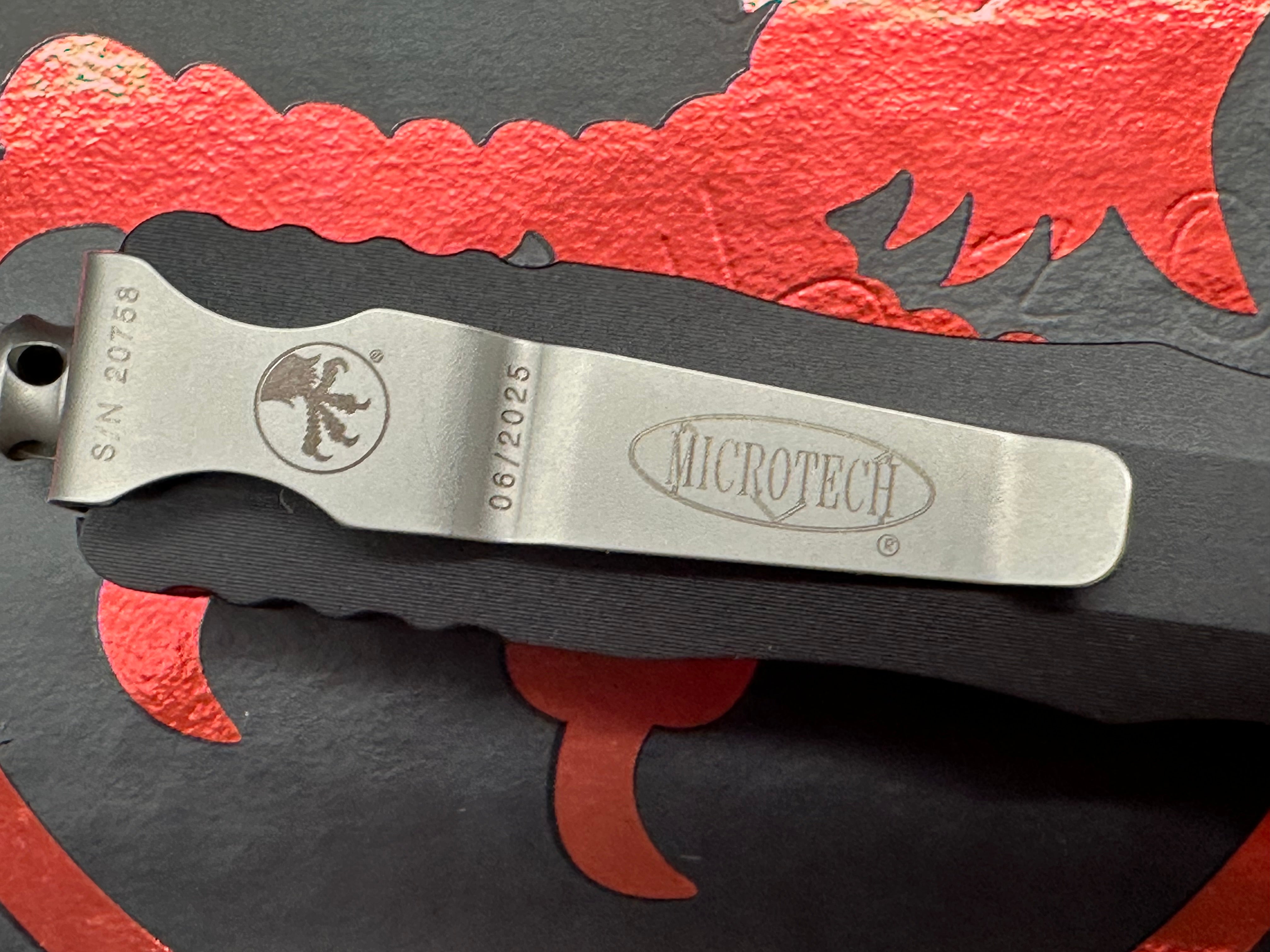 Microtech Dirac Dagger OTF Automatic Knife Black (2.8" Stonewash)