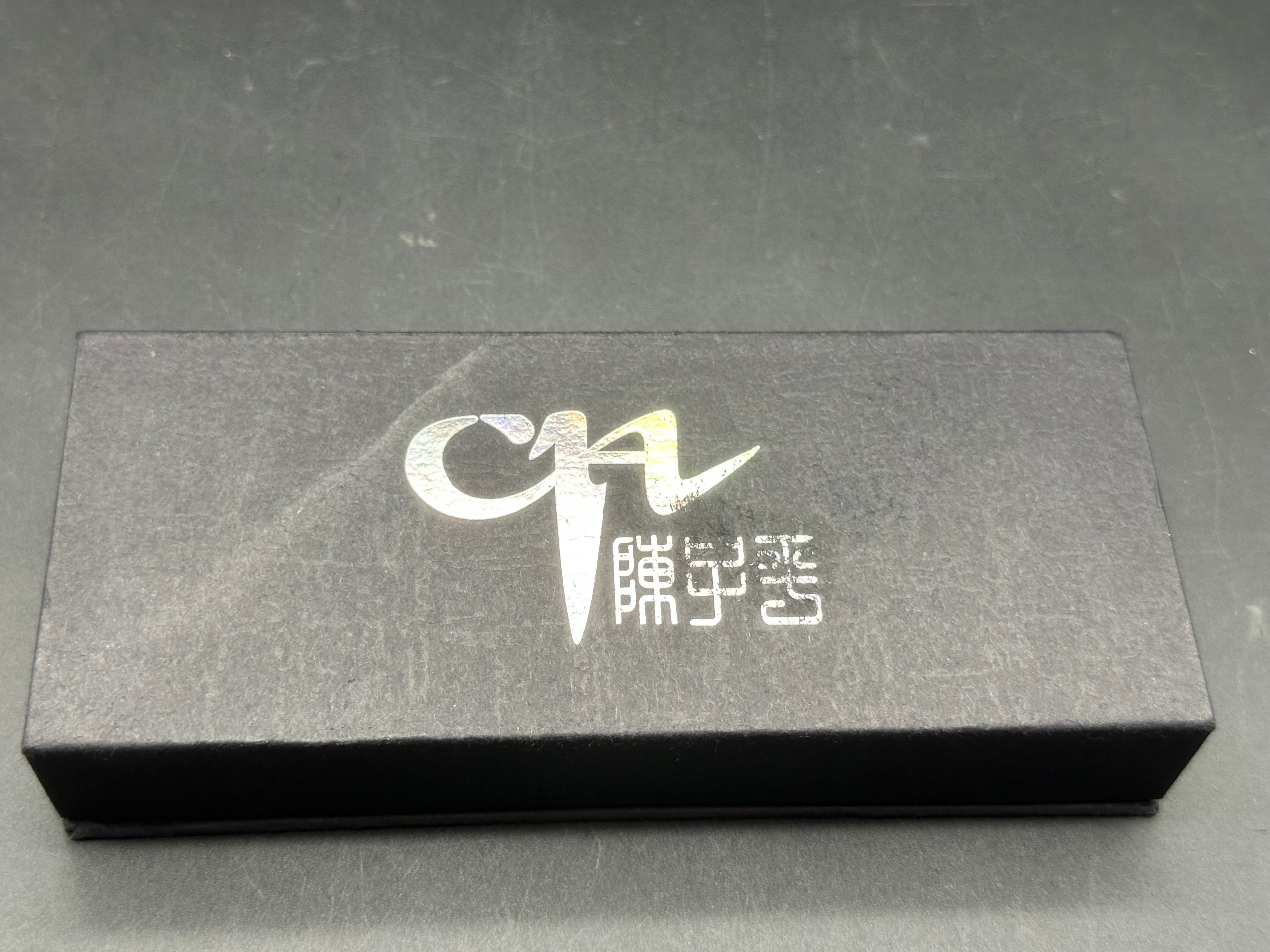 CH Knives CH3550 3.75" Stonewash M390 Blade Titanium Handle Folding Knife