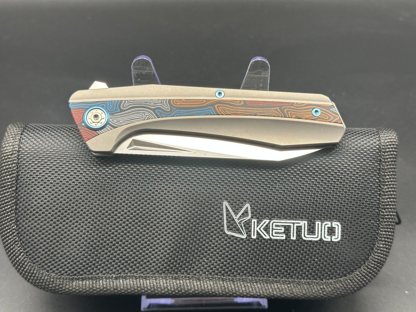 Ketuo Telson titanium/colorful G10 handle w/M390 blade