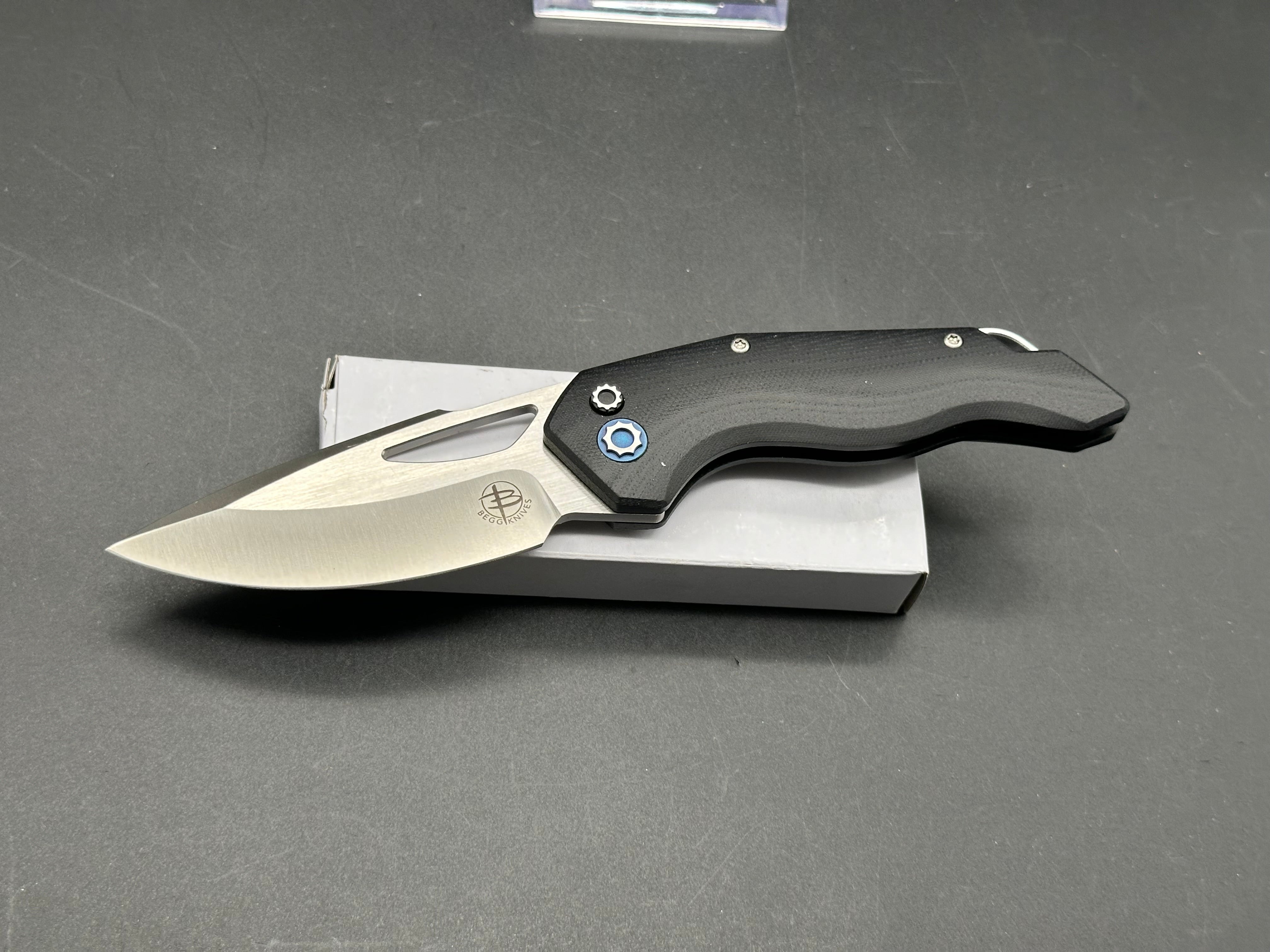 BEGG KNIVES GALAXY BLACK G10 HANDLE SATIN VG-10