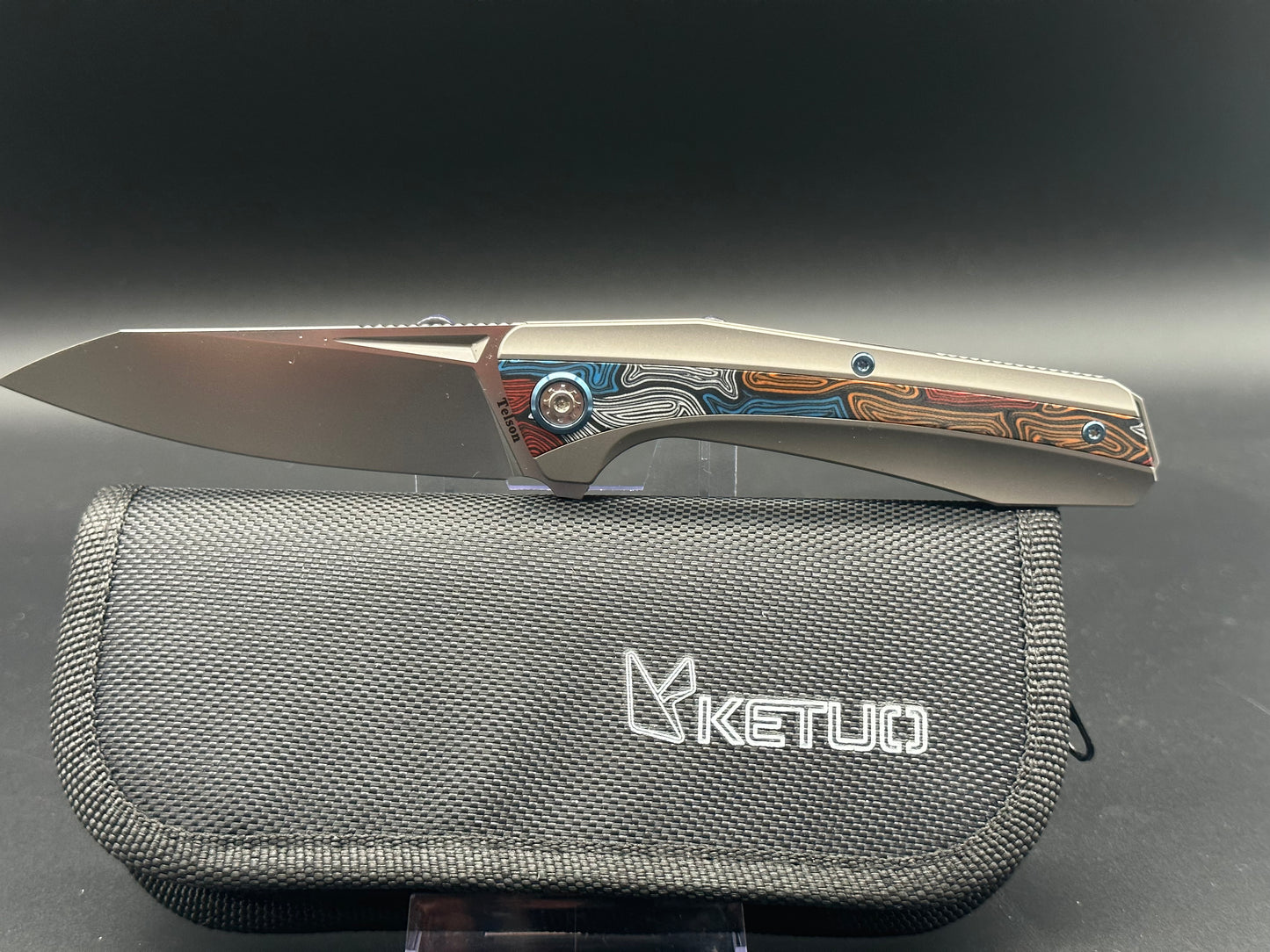 Ketuo Telson titanium/colorful G10 handle w/M390 blade