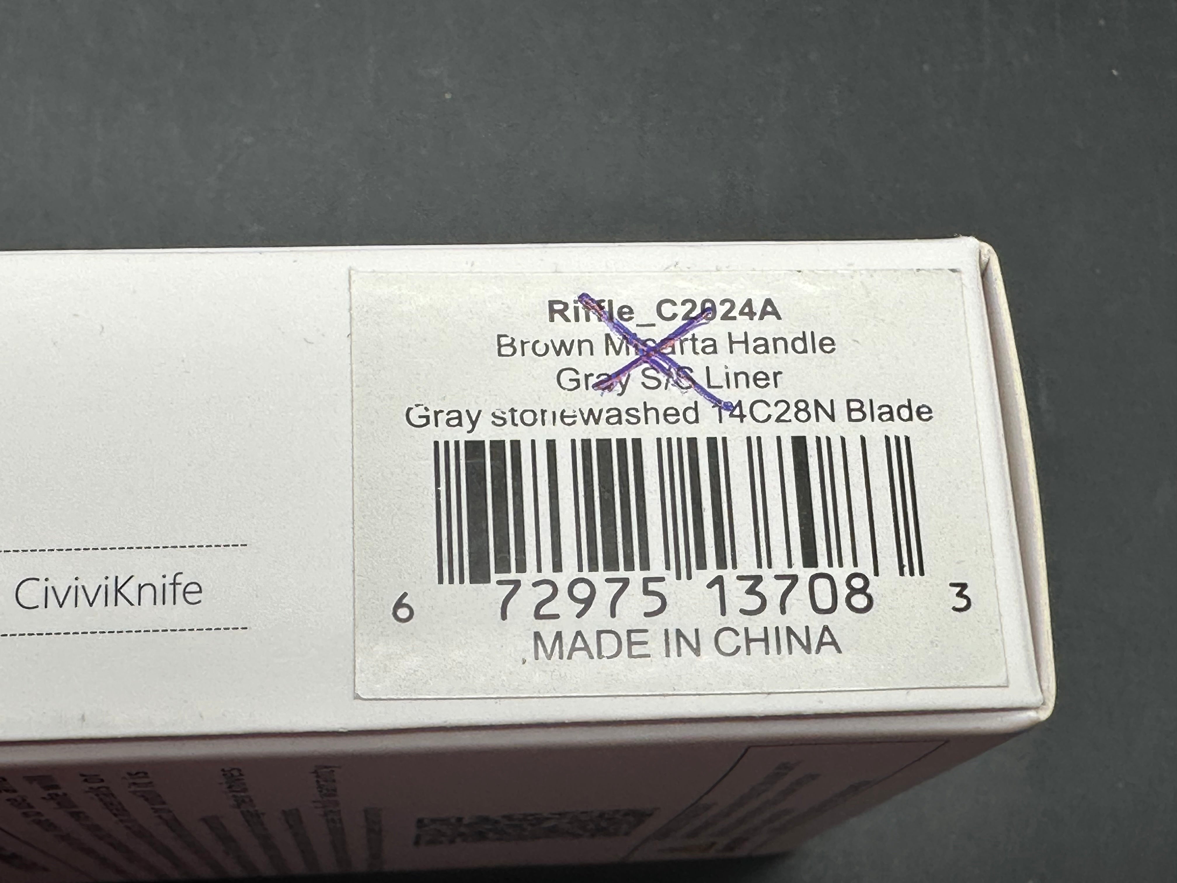 CIVIVI BULLTUSK FOLDING KNIFE PURPLE CANVAS MICARTA HANDLE 14C28N CLIP POINT PLAIN EDGE SATIN FINISH