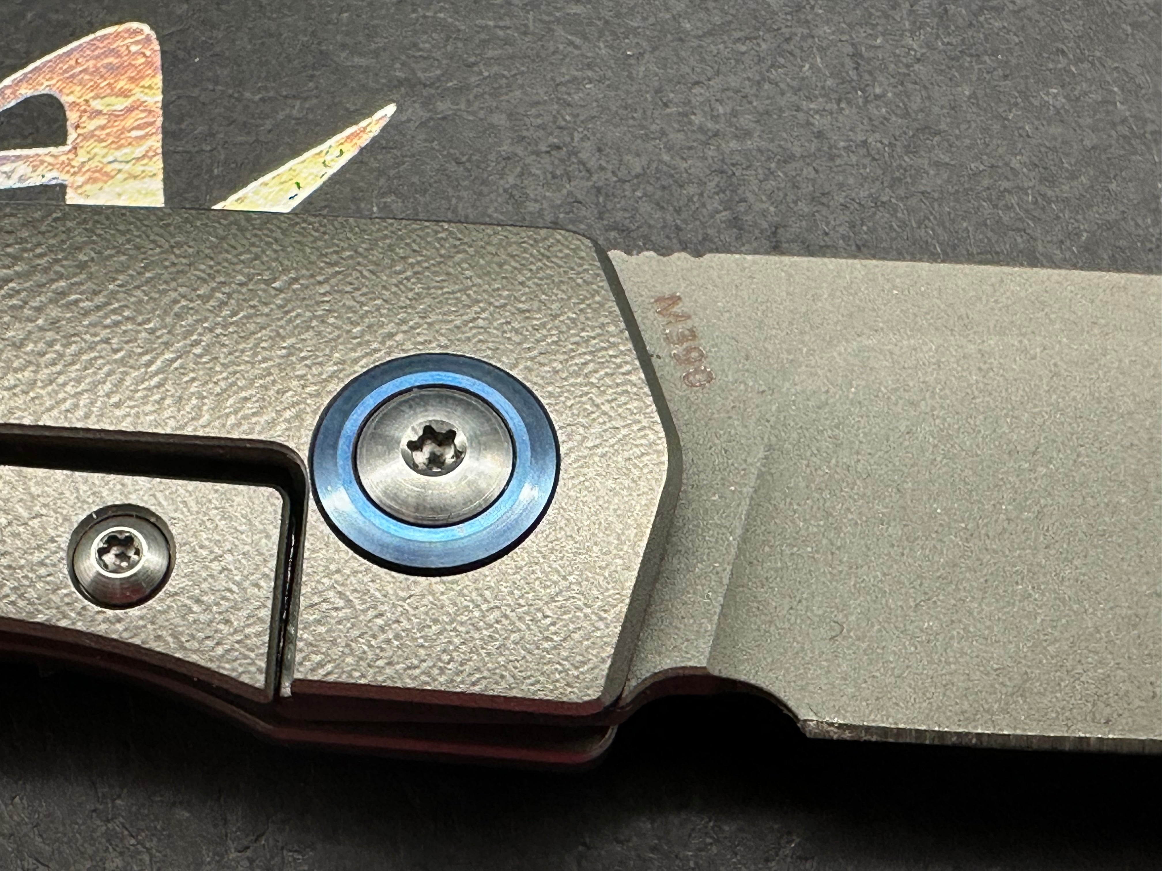 CH Knives CH3550 3.75" Stonewash M390 Blade Titanium Handle Folding Knife