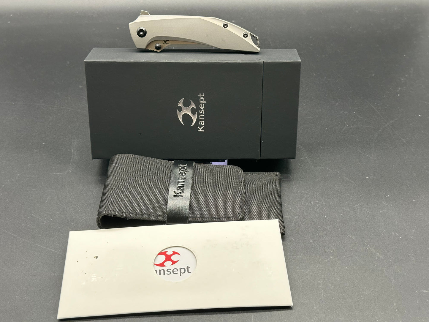 KANSEPT BAKU FOLDING KNIFE TITANIUM HANDLE S35VN PLAIN EDGE