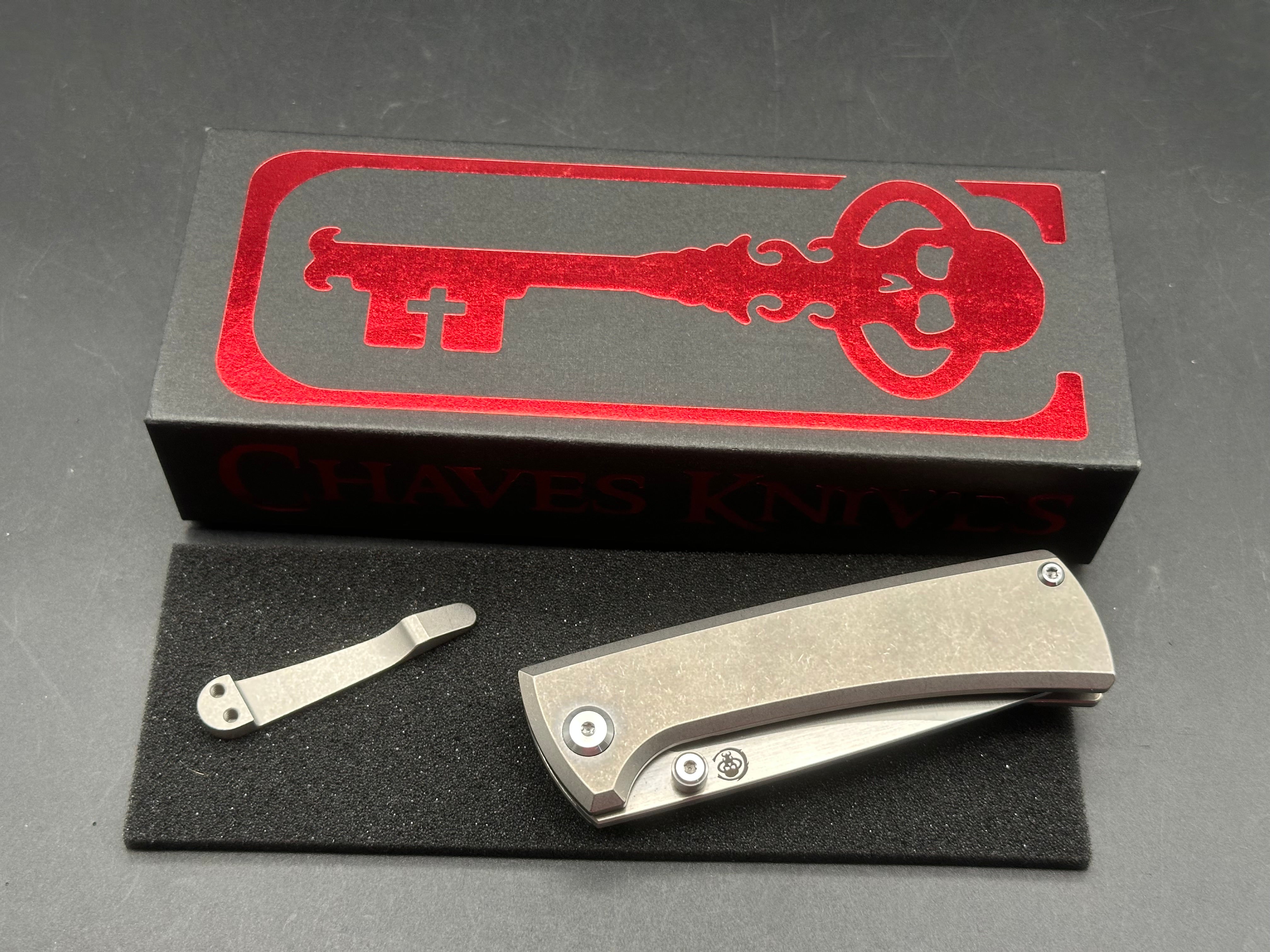 Chaves Knives RCK9 Frame Lock Knife Titanium (3.25" Satin M390)