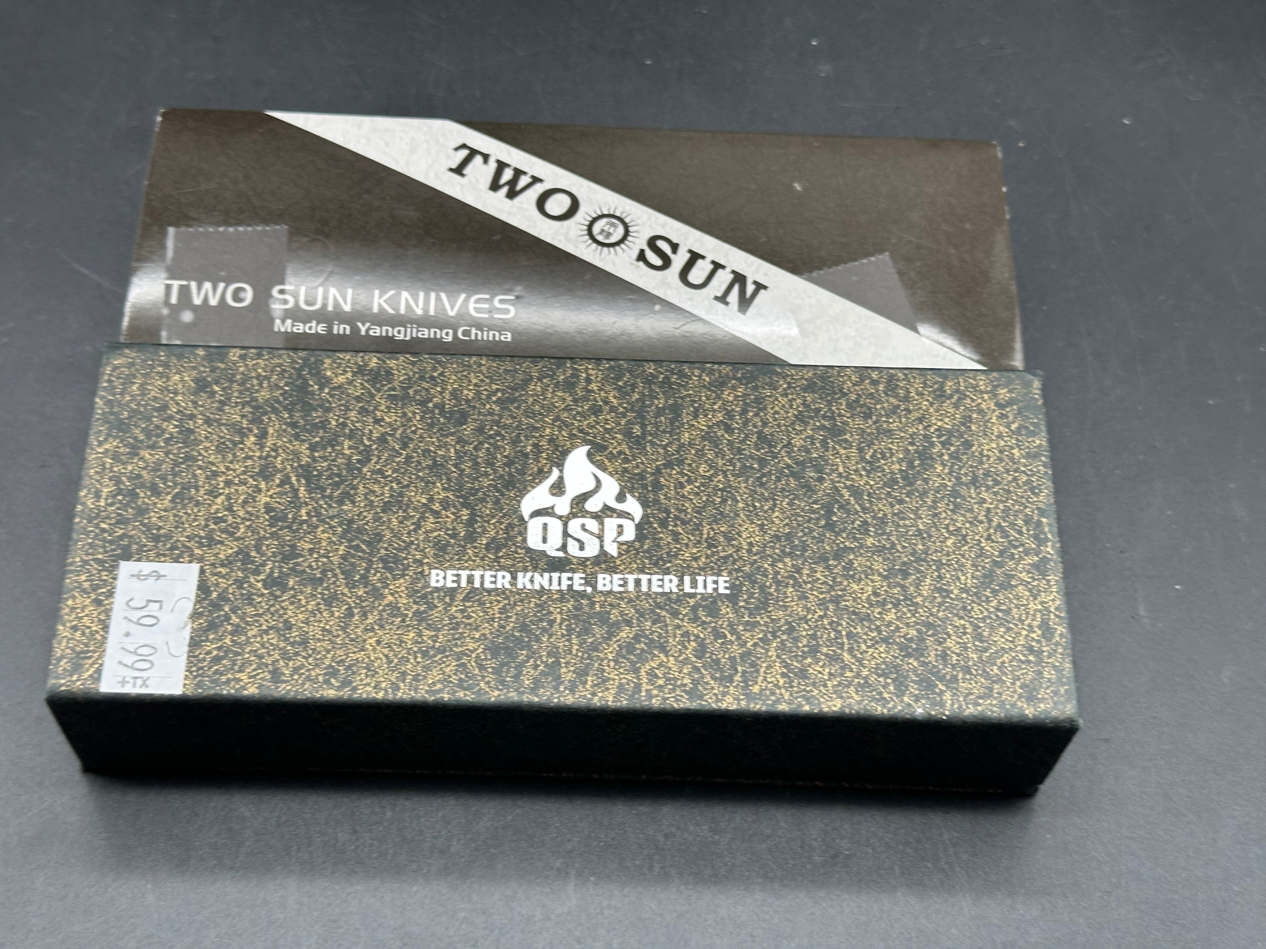 2 knife deal Two Sun TS81 and QSP Penguin both sharpened with box