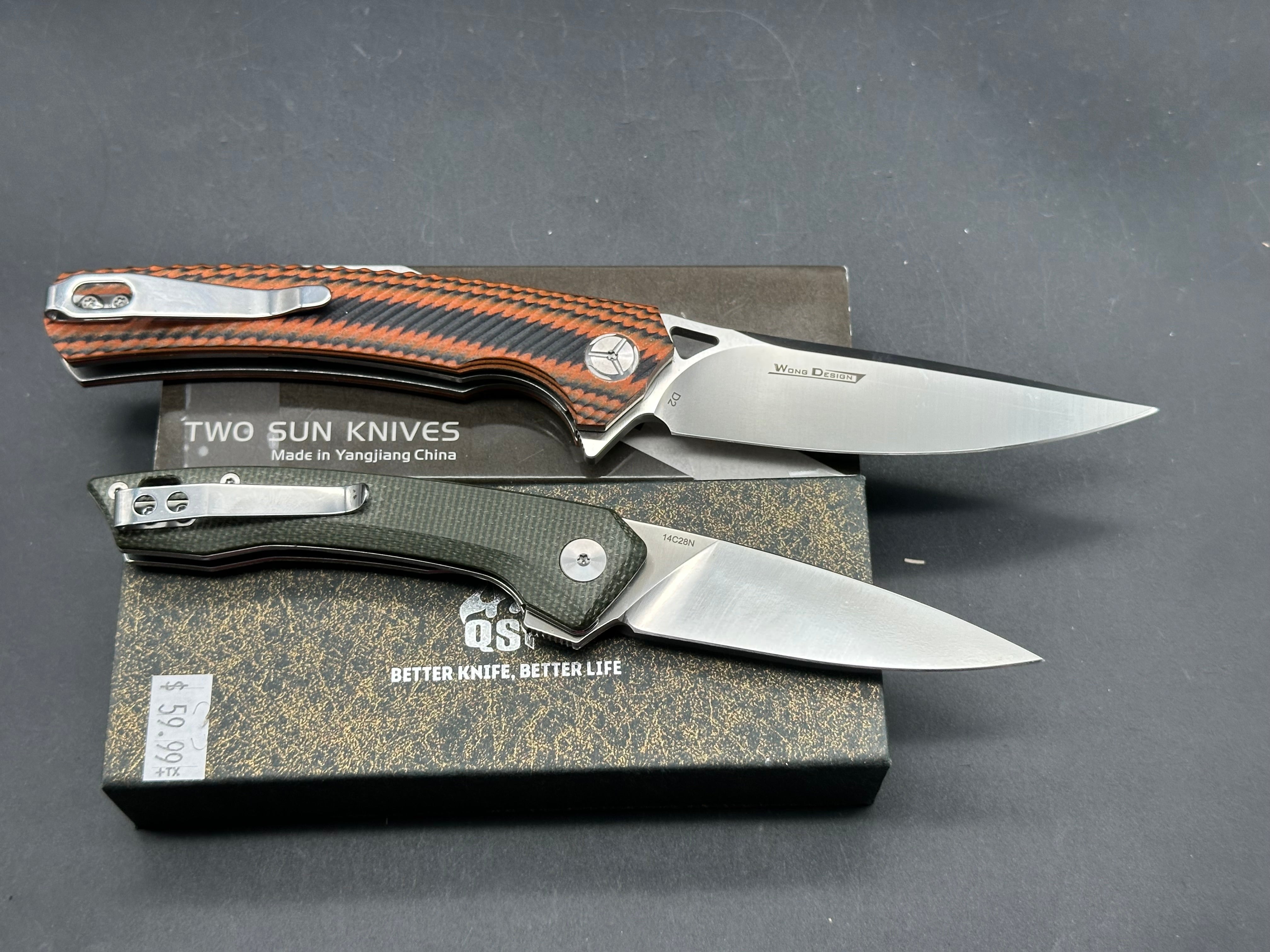 2 knife deal Two Sun TS81 and QSP Penguin both sharpened with box