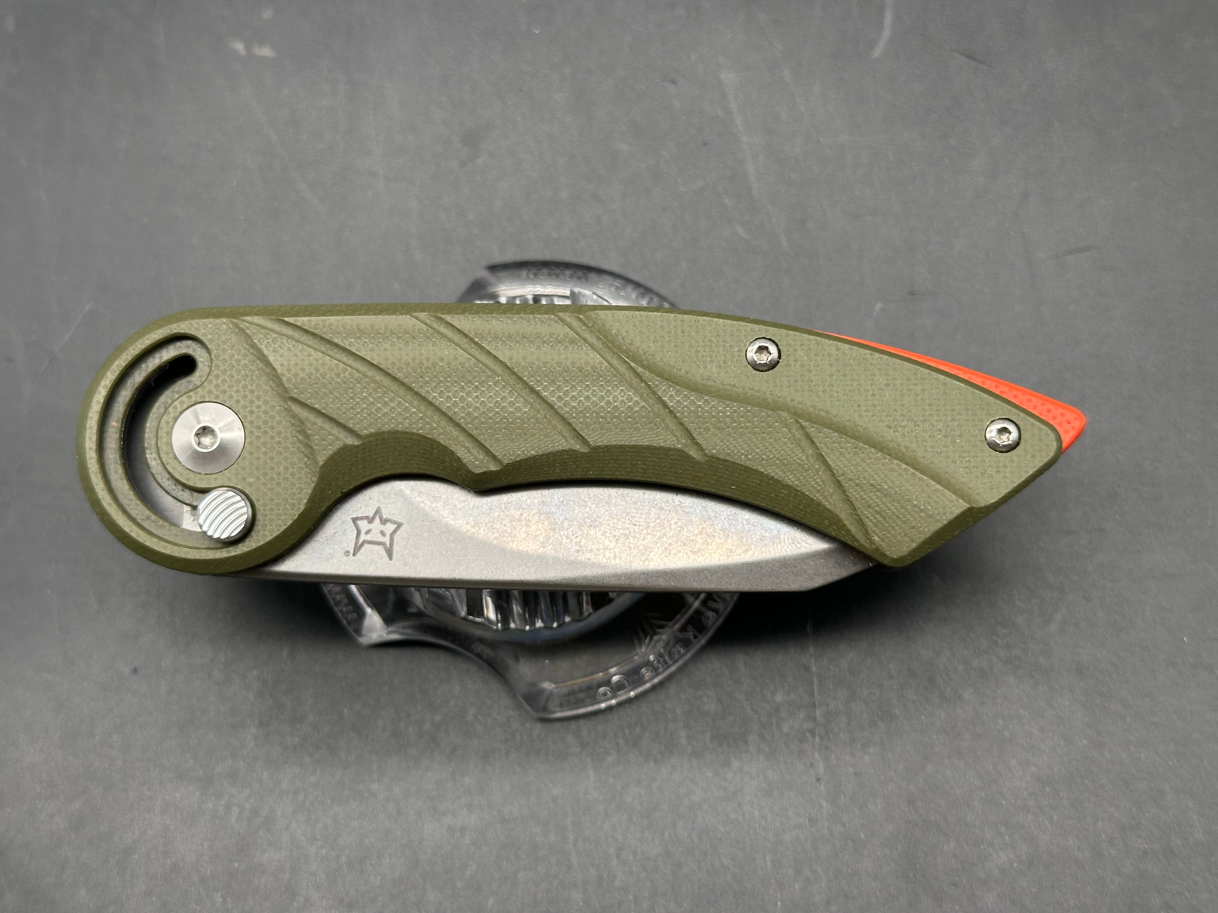 Fox Knives Radius Folding Knife OD Green G-10 (3" Satin N690)