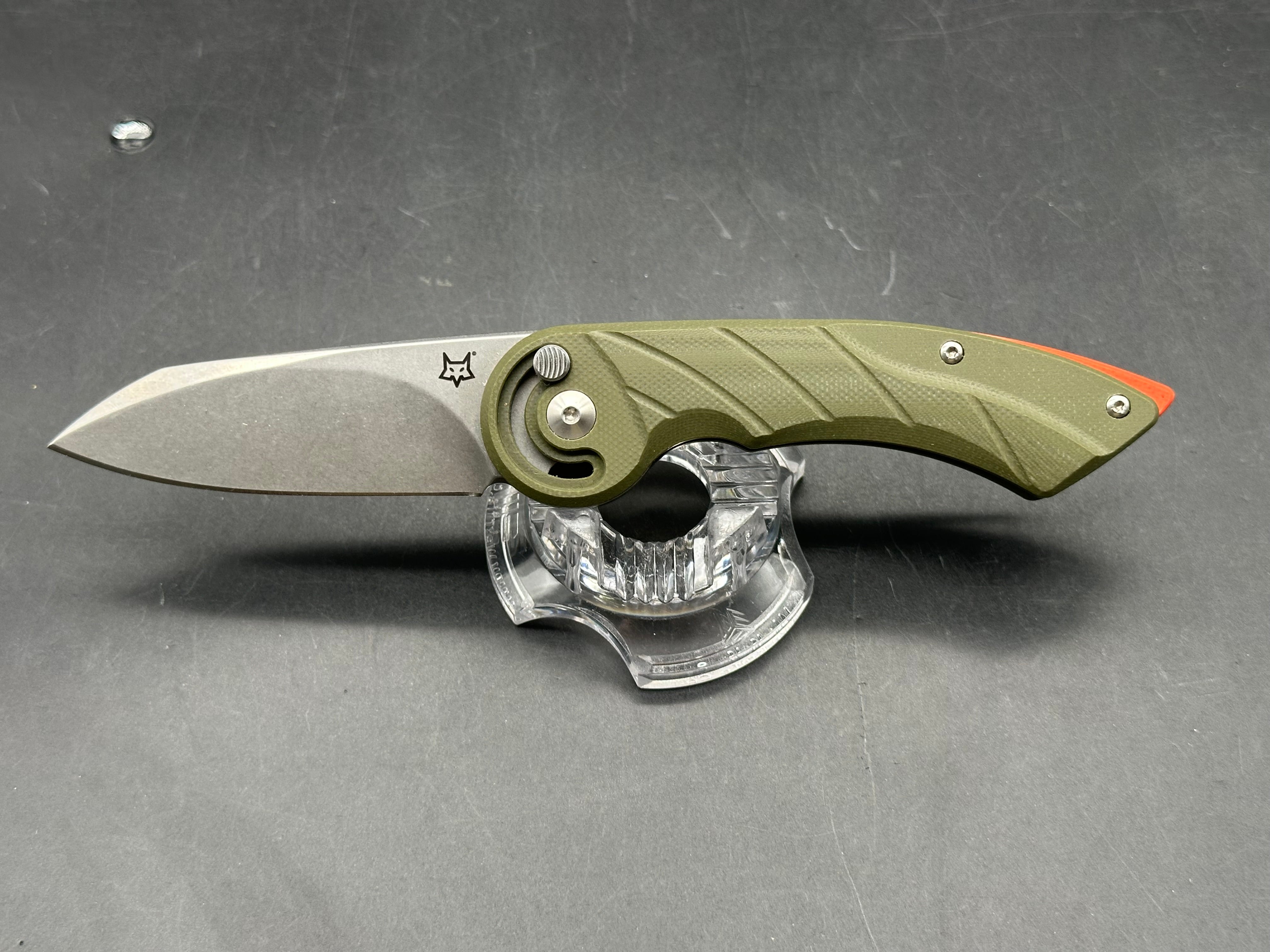 Fox Knives Radius Folding Knife OD Green G-10 (3" Satin N690)