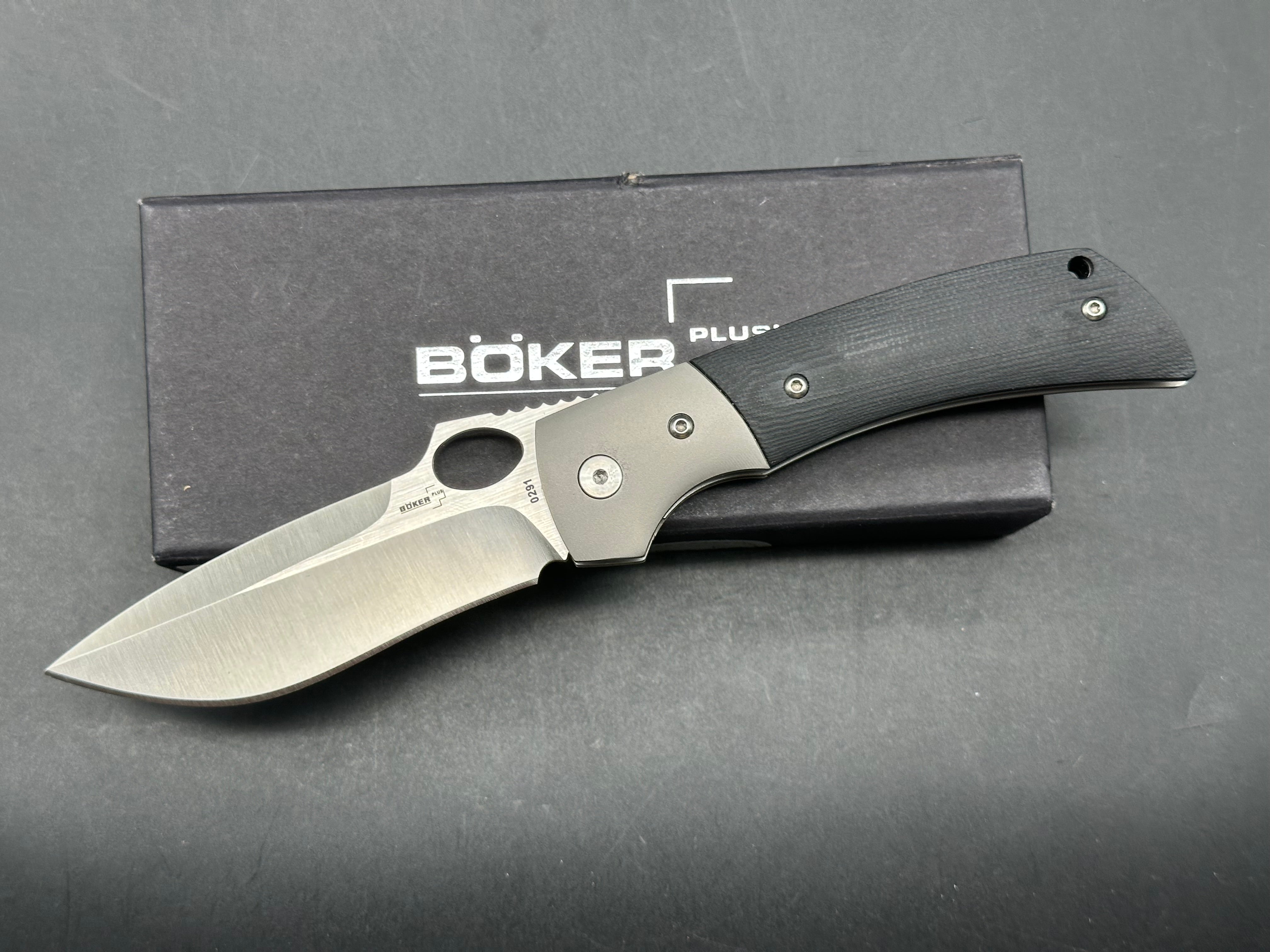 Boker Plus Marlowe Squail Junior Liner Lock Knife G-10/Ti (3.3" Satin)