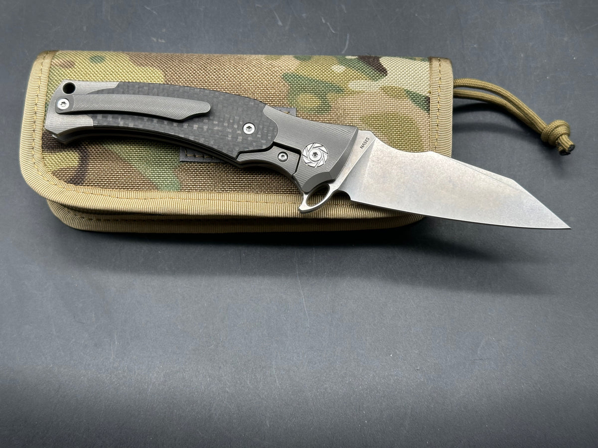Kubey KU214 titanium/CF handle w/S35VN blade