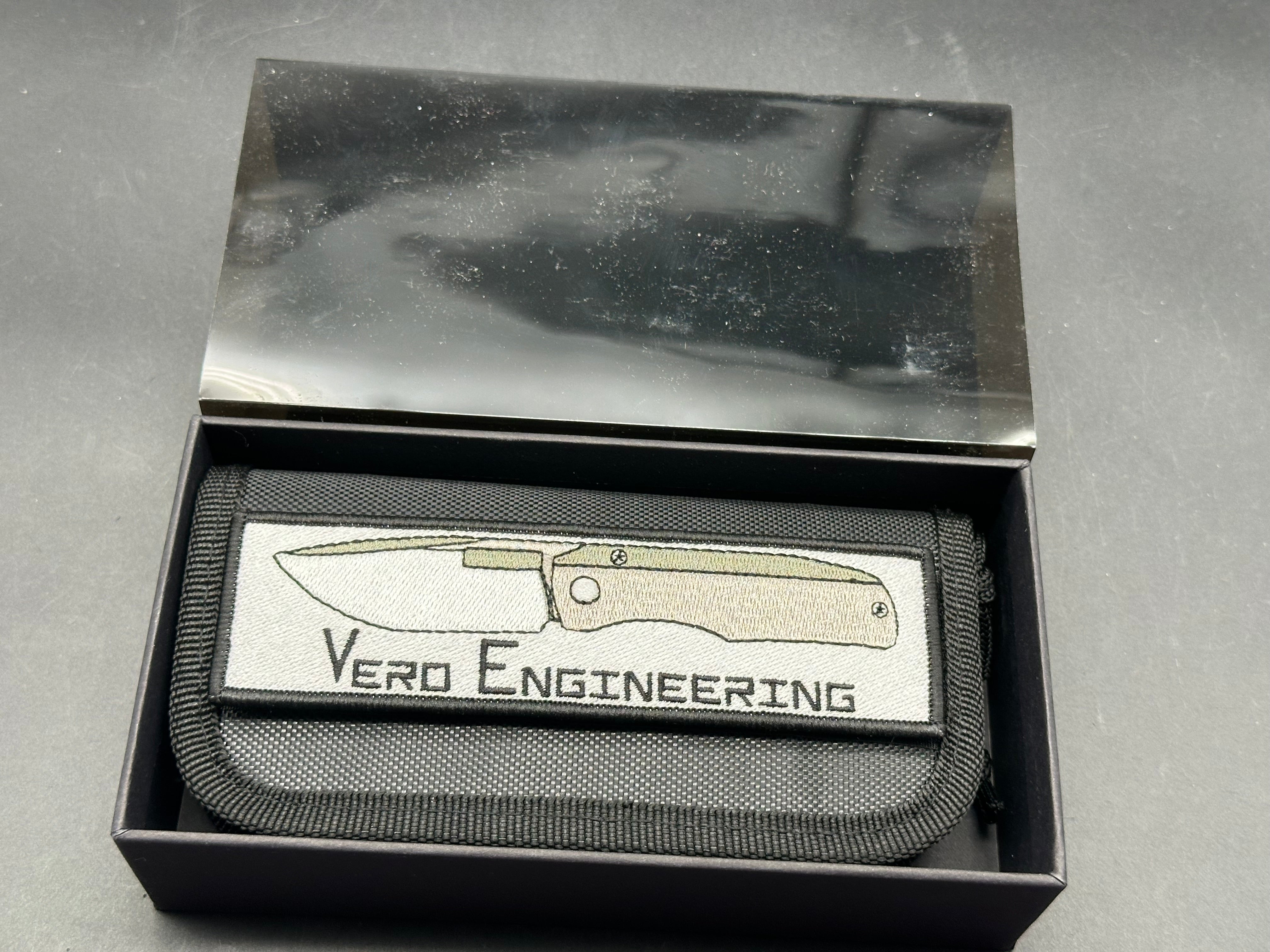 Vero Nova #430, Full Blackwash, Blackwashed M390 Blade, Blackwashed Ti Scales