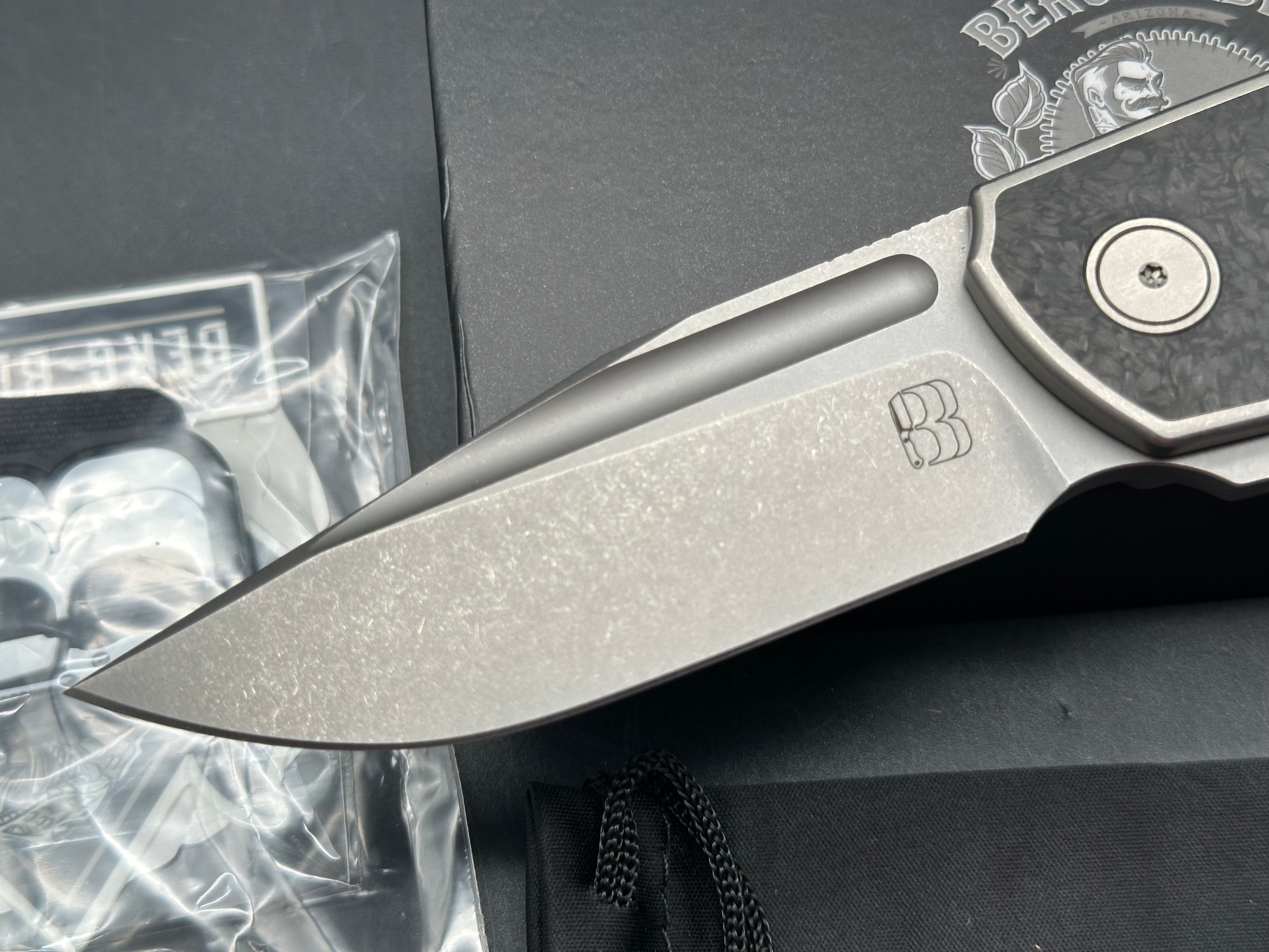 Berg Blades Tick #02, Sandblasted and Stonewashed Hollow Ground CPM-S90V Blade