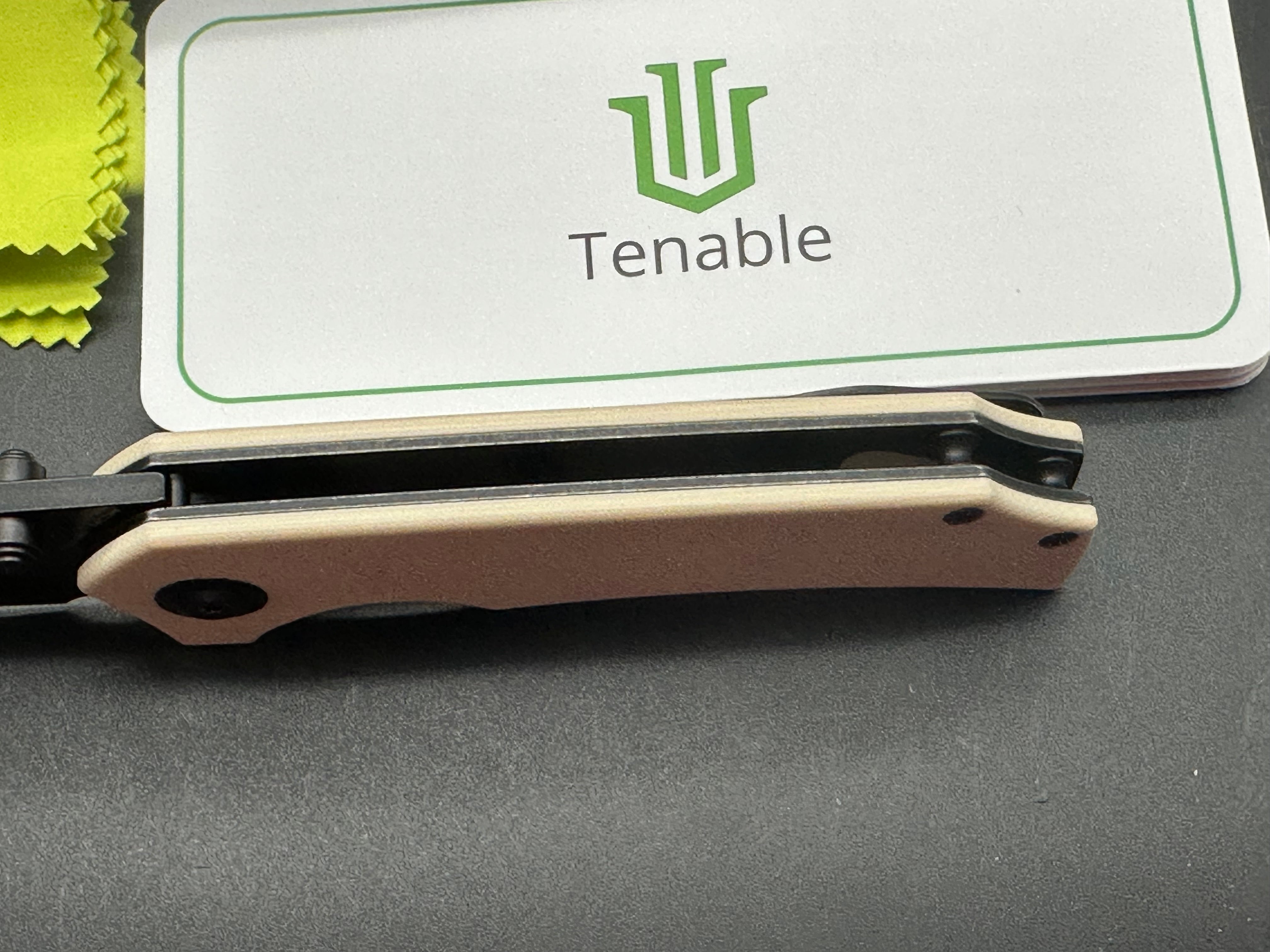 Tenable Fermi Folding Knife Ivory White G10 Handle