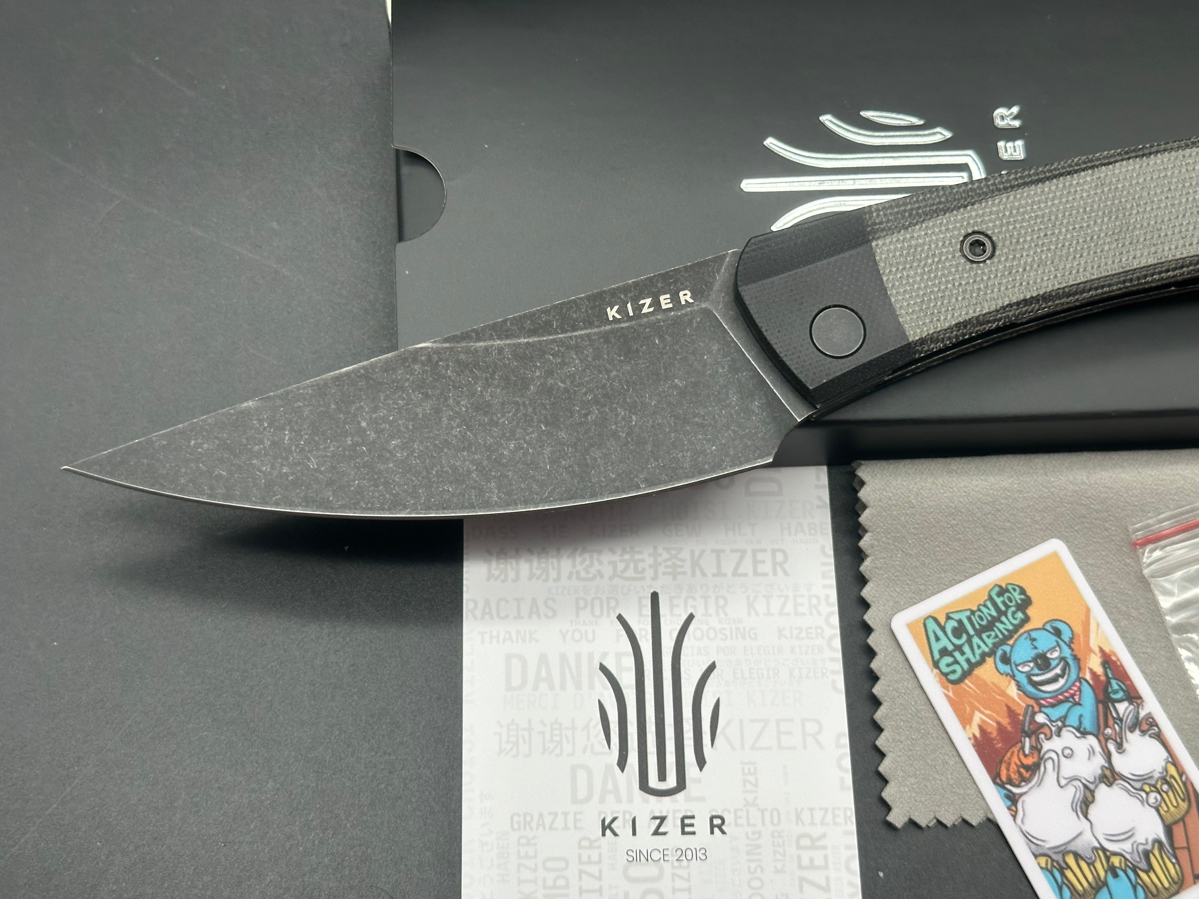 Kizer MOMO | NITRO-V | BLACK G10+MICARTA